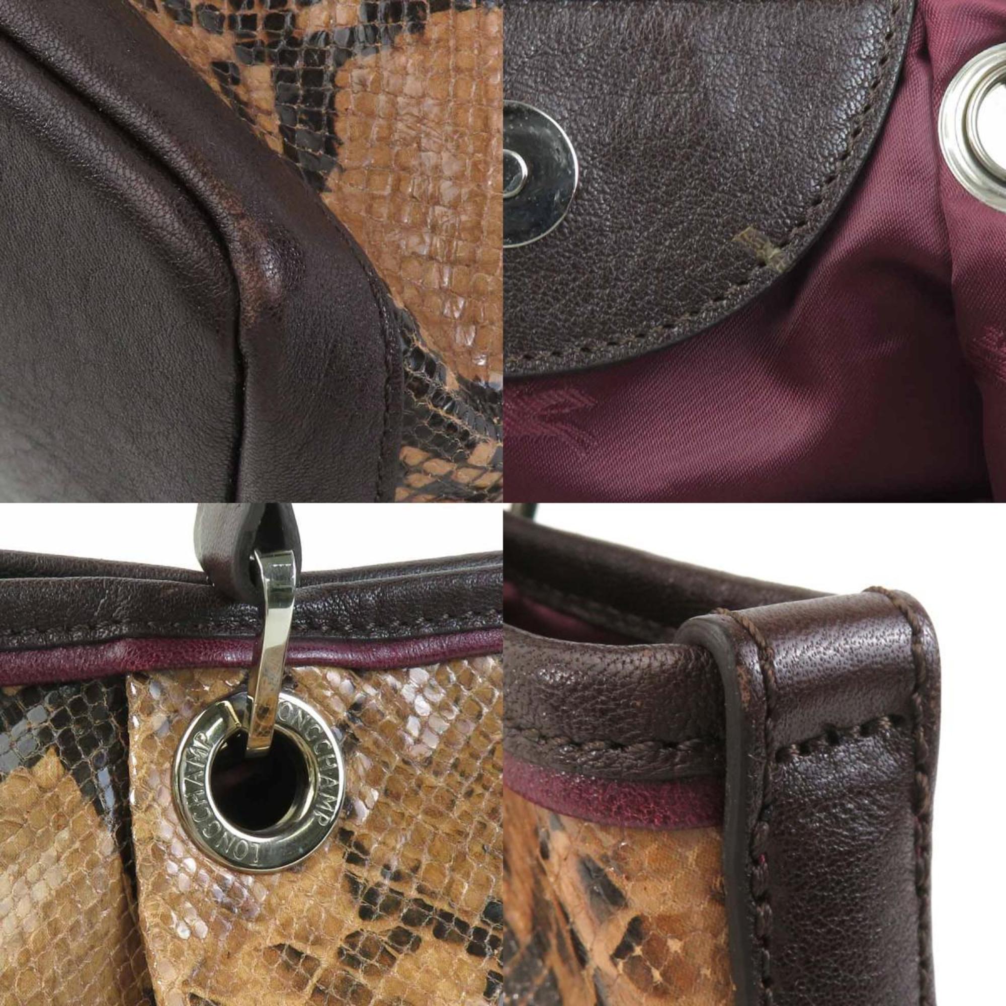 Longchamp Brown Leather Handbag (Pre-Owned)