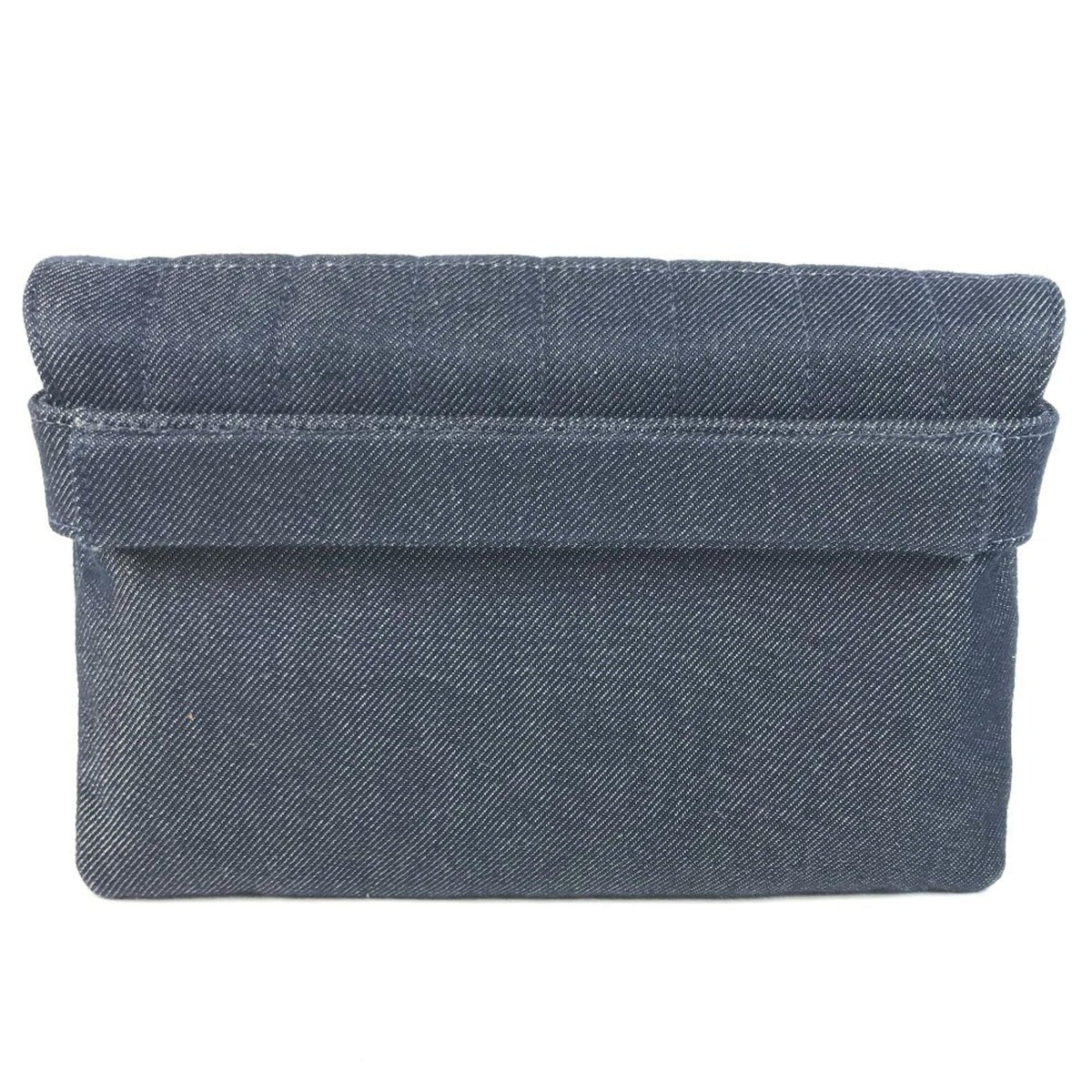 Chanel 2.55 Blue Denim Clutch Bag (Pre-Owned)