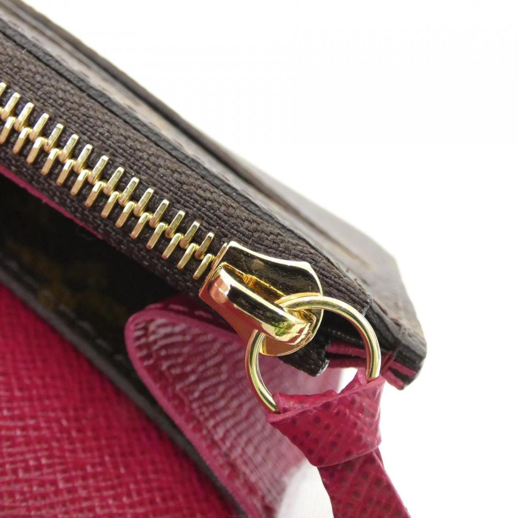 Louis Vuitton Brown Coated Canvas Long Wallet (Bi-Fold) (Pre-Owned)