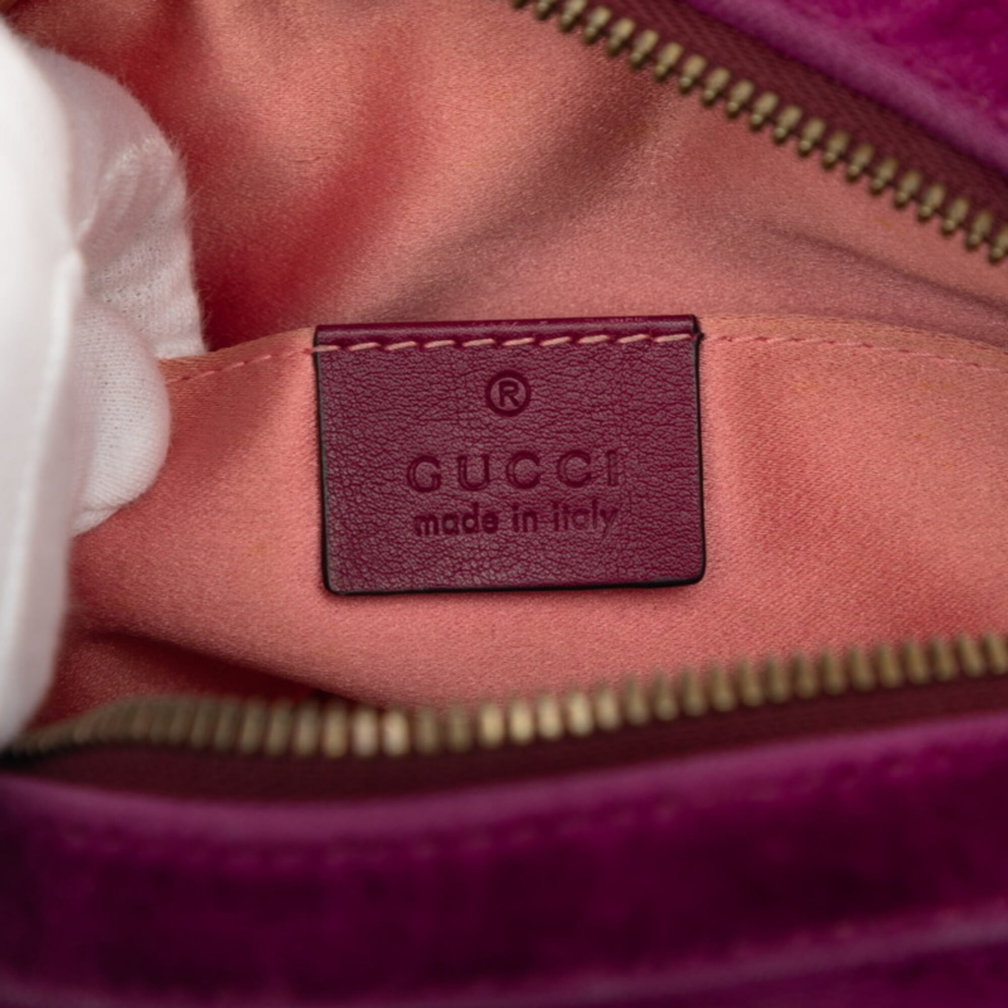 Gucci Gg Marmont Purple Velvet Leather Shoulder Bag Sling Bag (Pre-Owned)