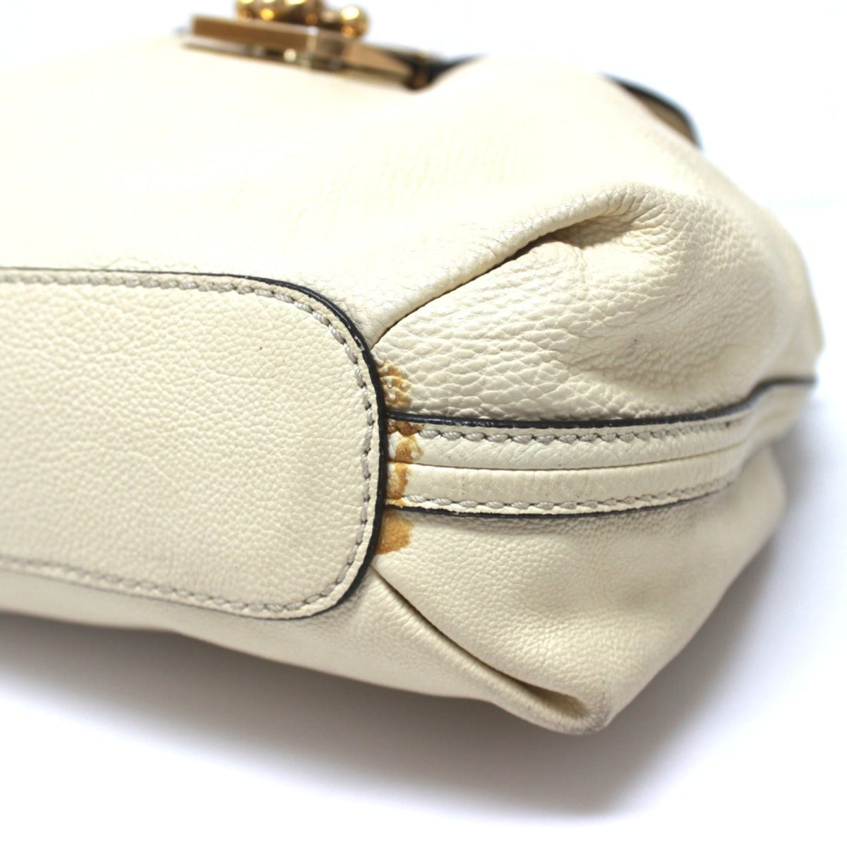 Chloé Elsie Beige Light Beige Leather Handbag Shoulder Bag (Pre-Owned)