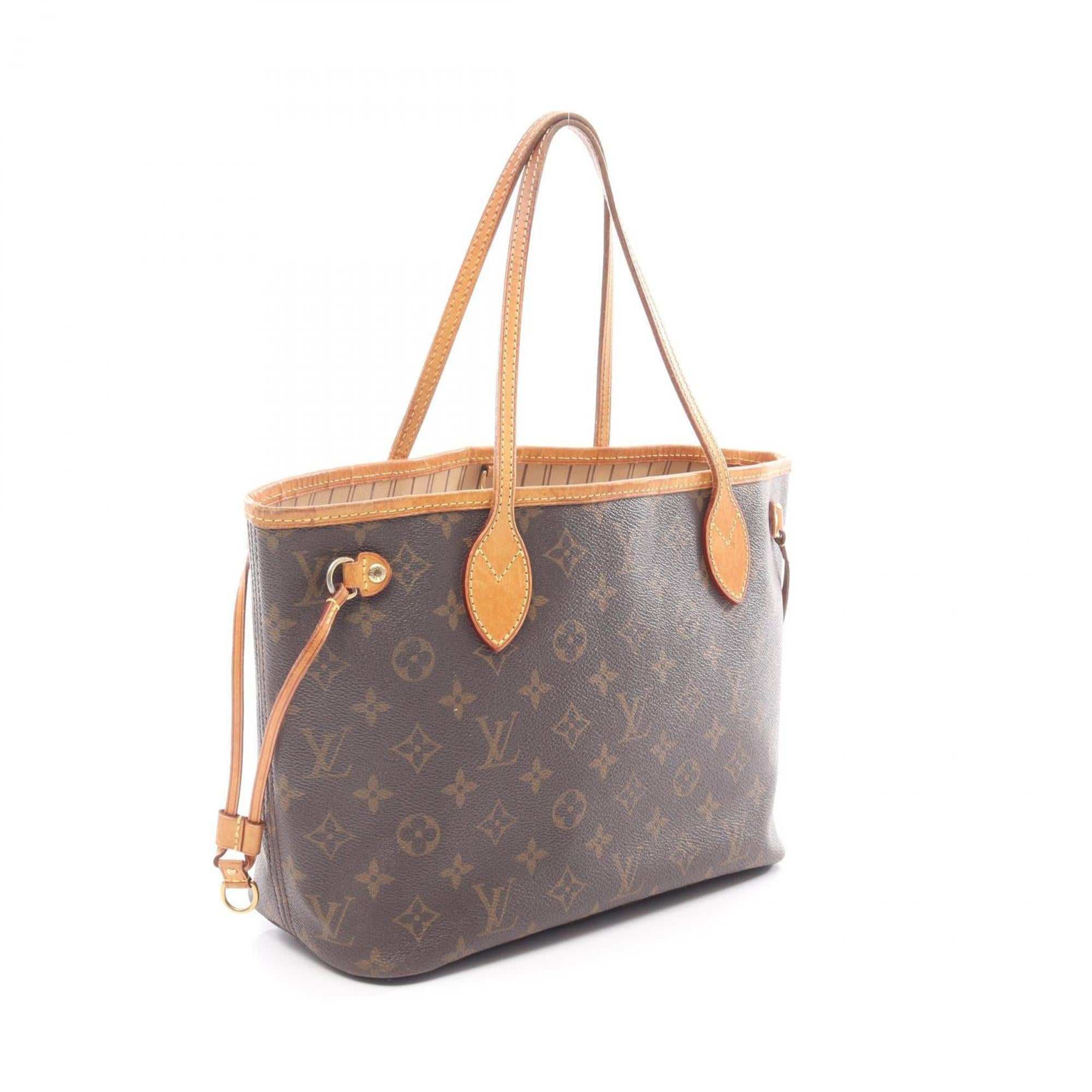 Louis Vuitton Brown Monogram Coated Canvas Leather Handbag Tote Bag (Pre-Owned)
