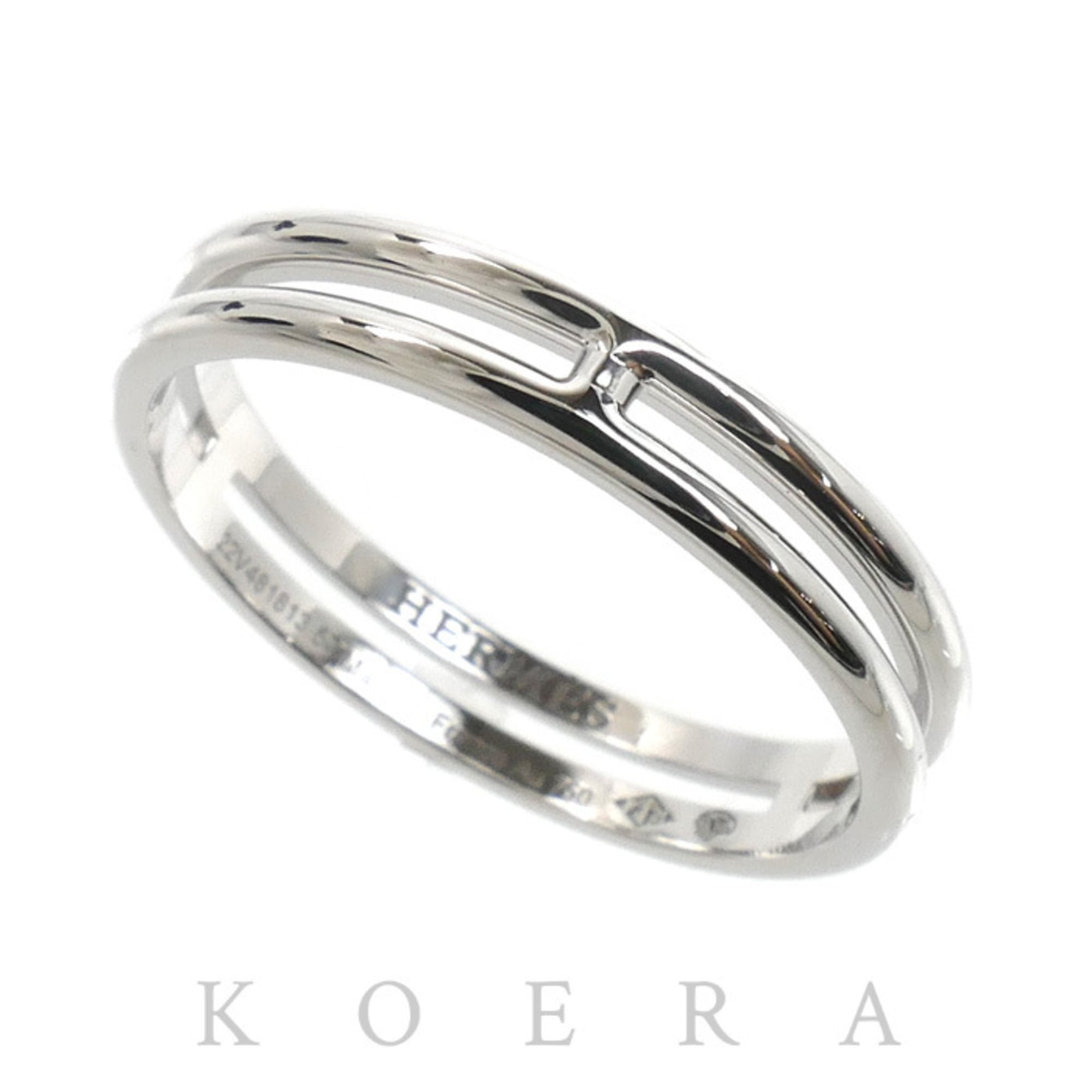 Hermes White Gold (18K) Band Ring (Pre-Owned)