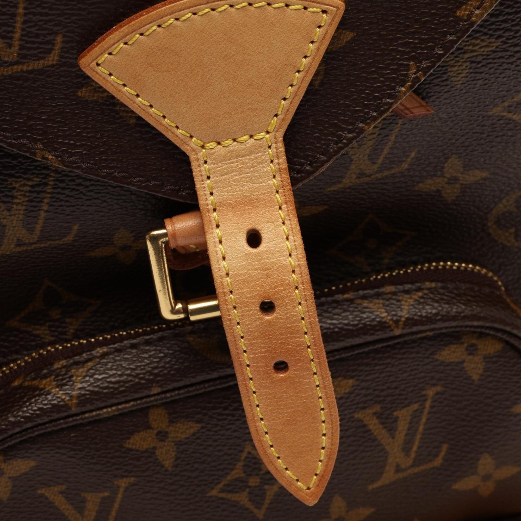 Louis Vuitton Brown Pvc Leather Backpack Handbag (Pre-Owned)