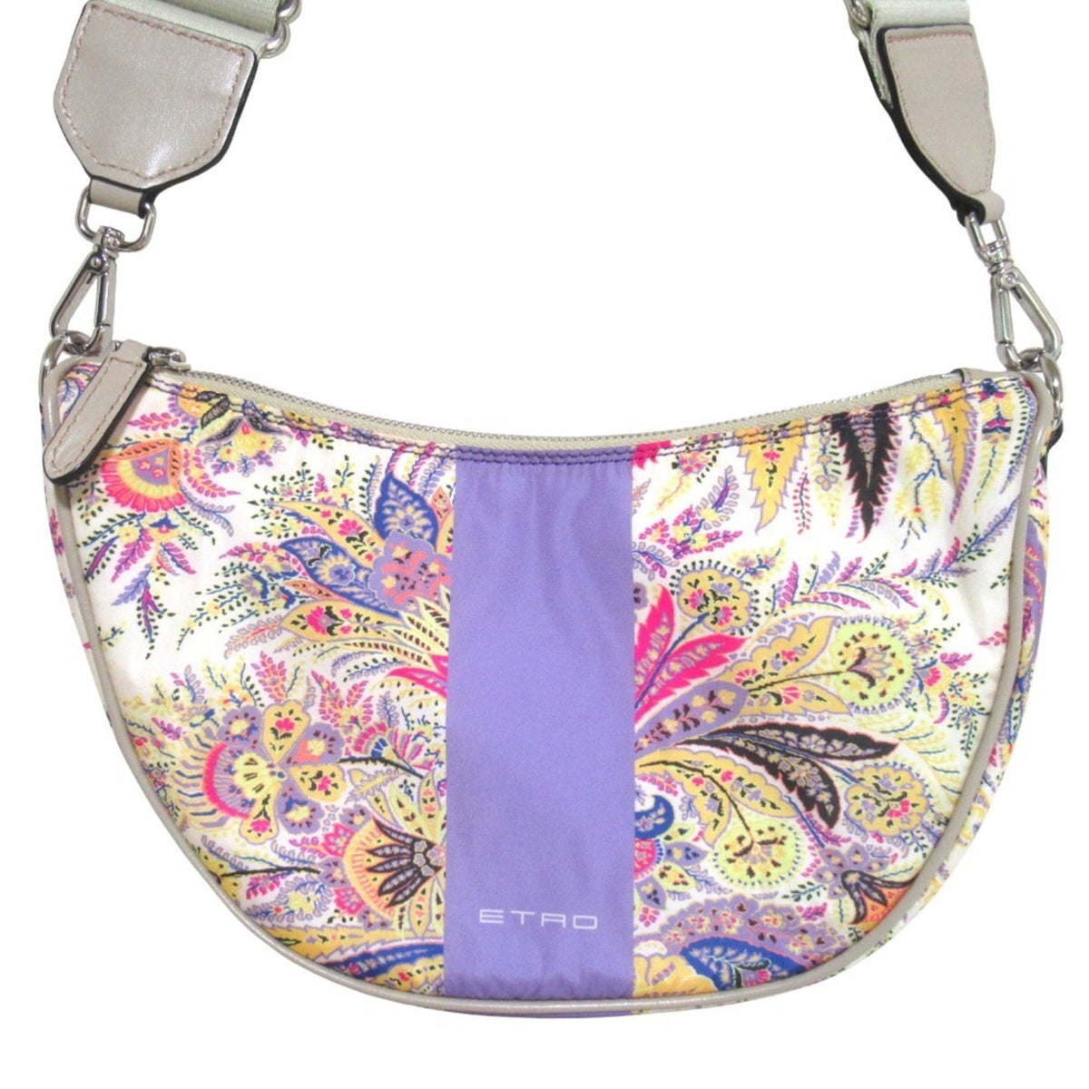 Etro Beige Multi-Color Nylon Shoulder Bag (Pre-Owned)