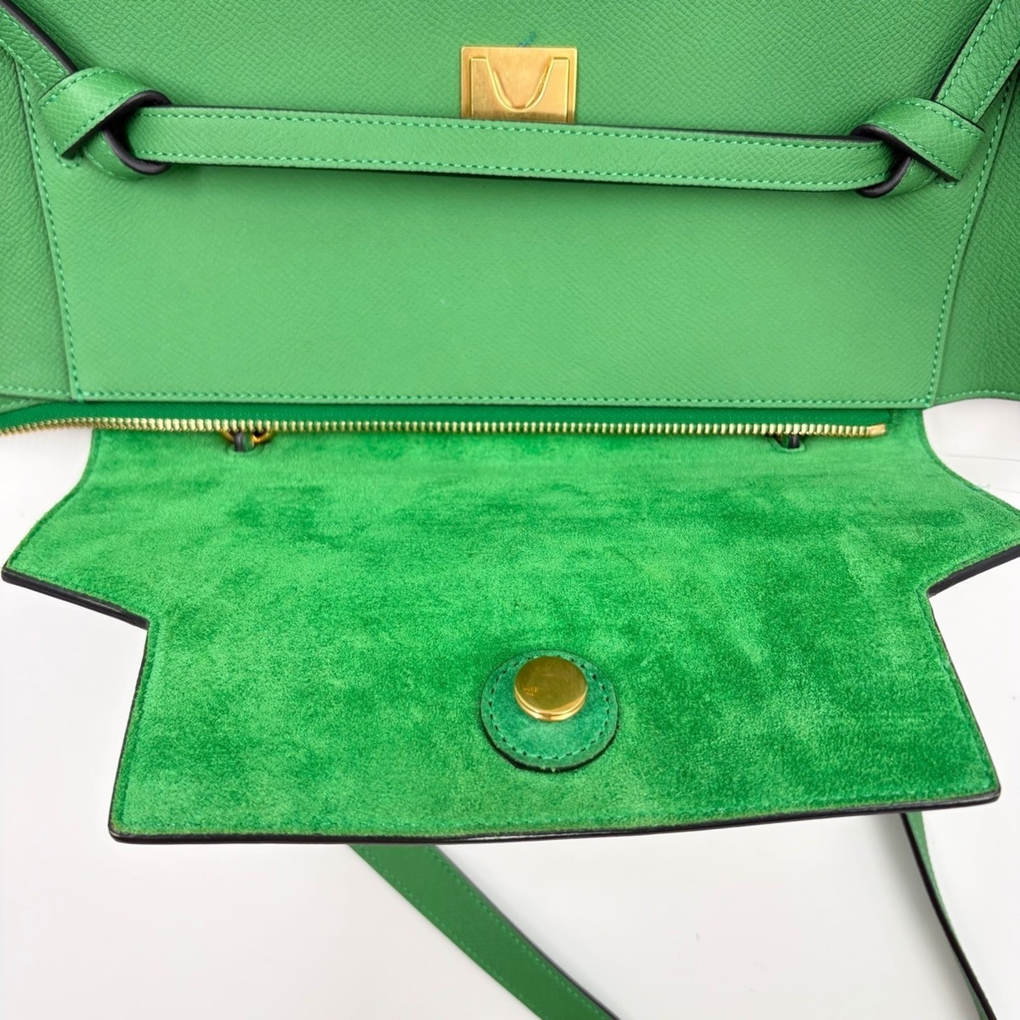 Celine Green Handbag Shoulder Bag (Pre-Owned)