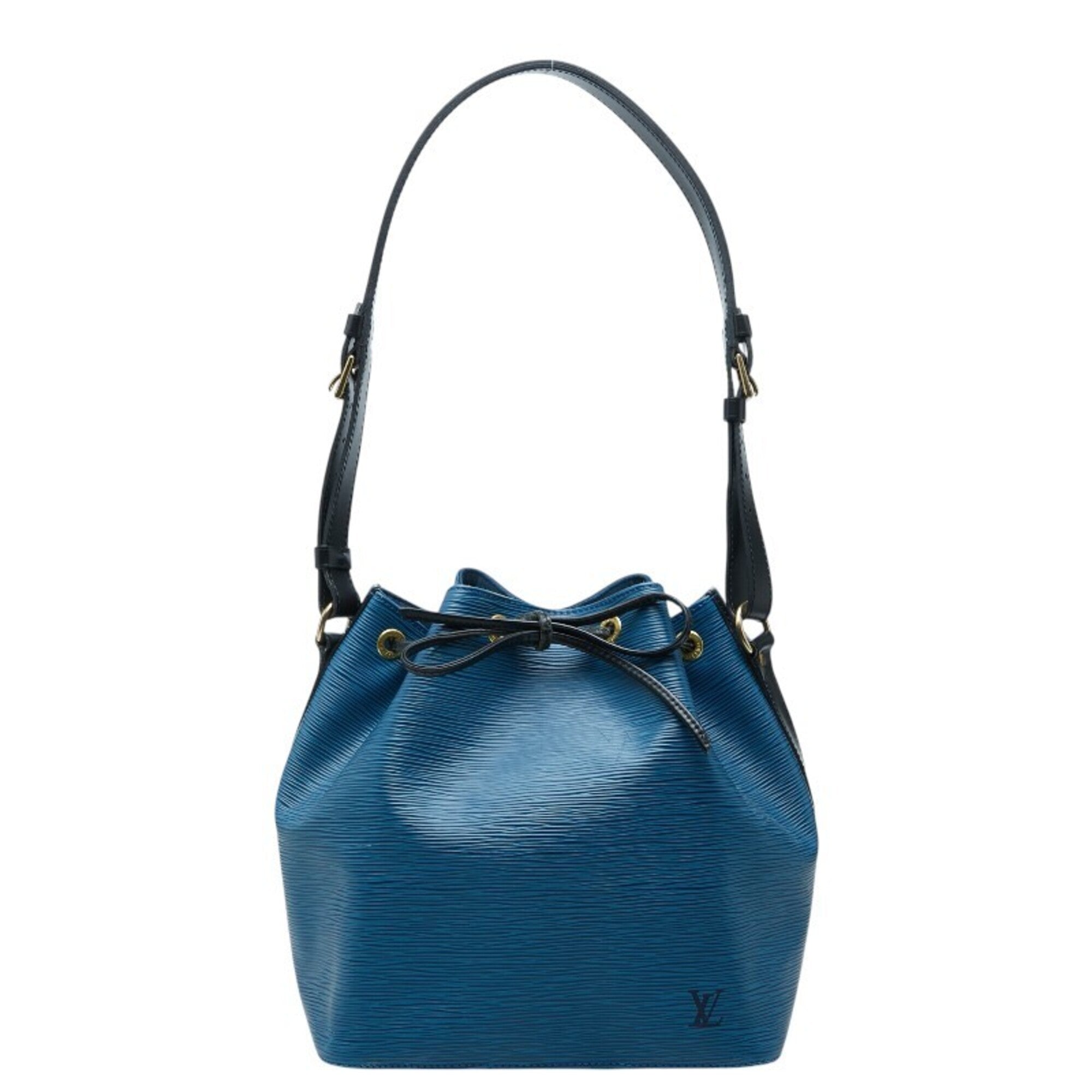Louis Vuitton Noir Toledo Blue Leather Shoulder Bag (Pre-Owned)