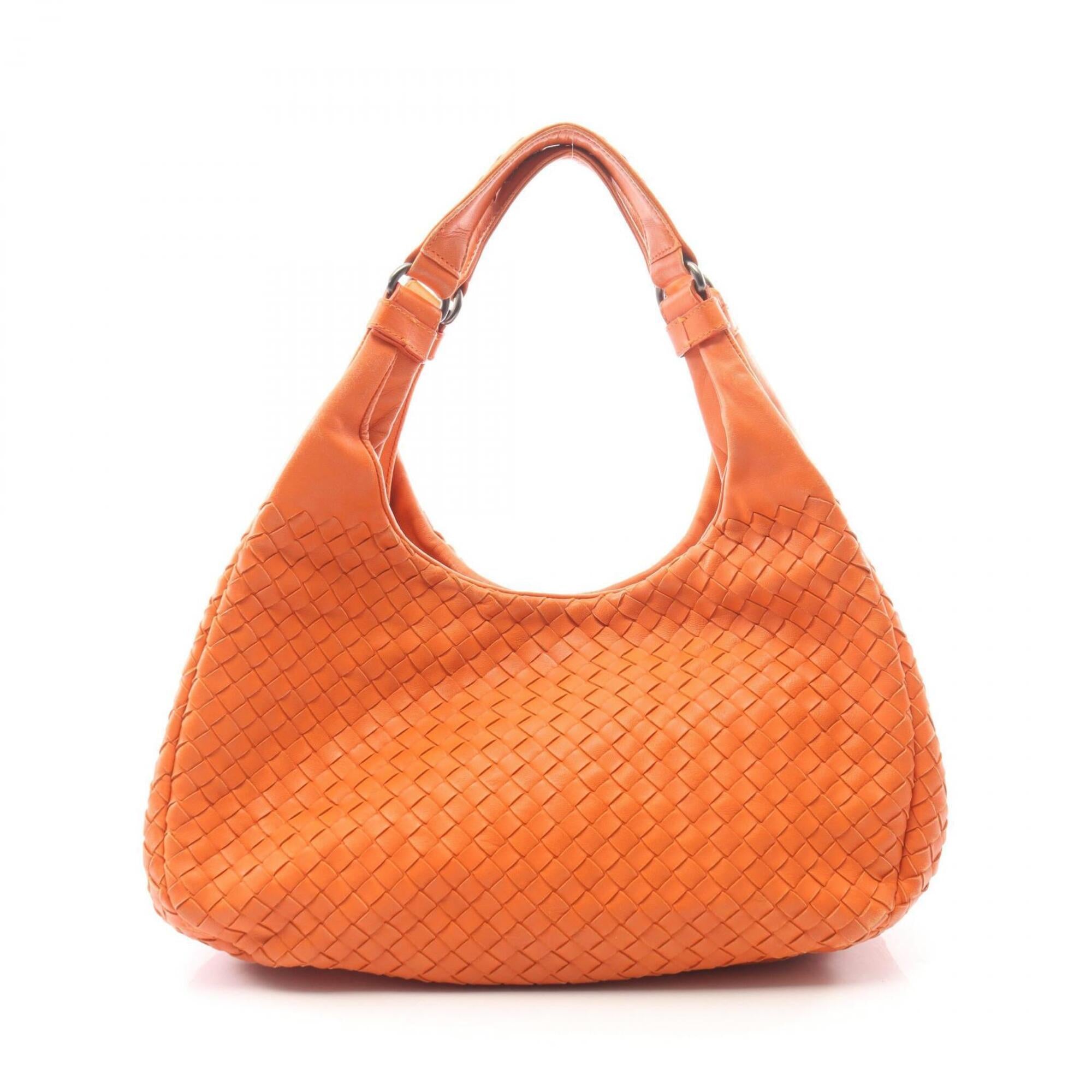 Bottega Veneta Orange Leather Shoulder Bag (Pre-Owned)