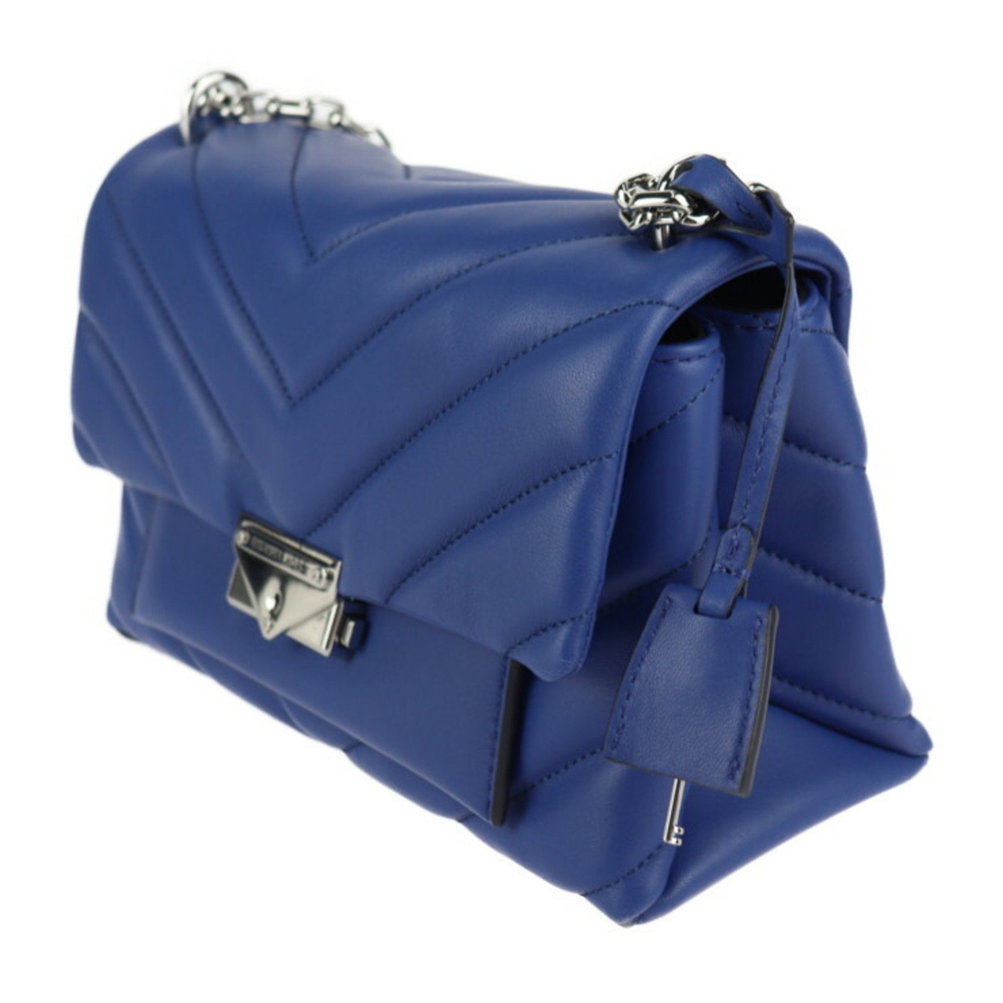 Michael Kors Blue Leather Handbag Shoulder Bag Tote Bag (Pre-Owned)