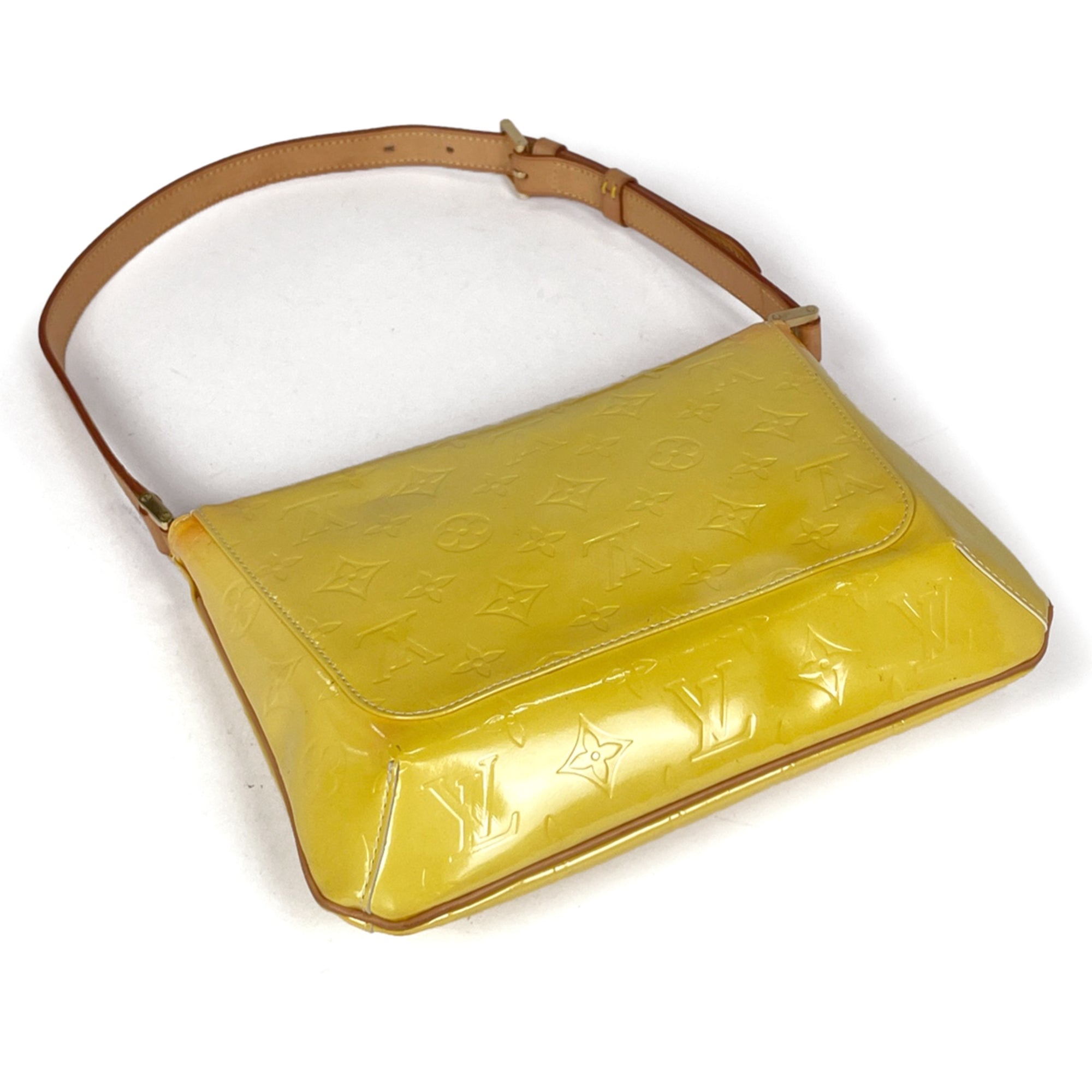 Louis Vuitton Lime Yellow Monogram Vernis Shoulder Bag (Pre-Owned)