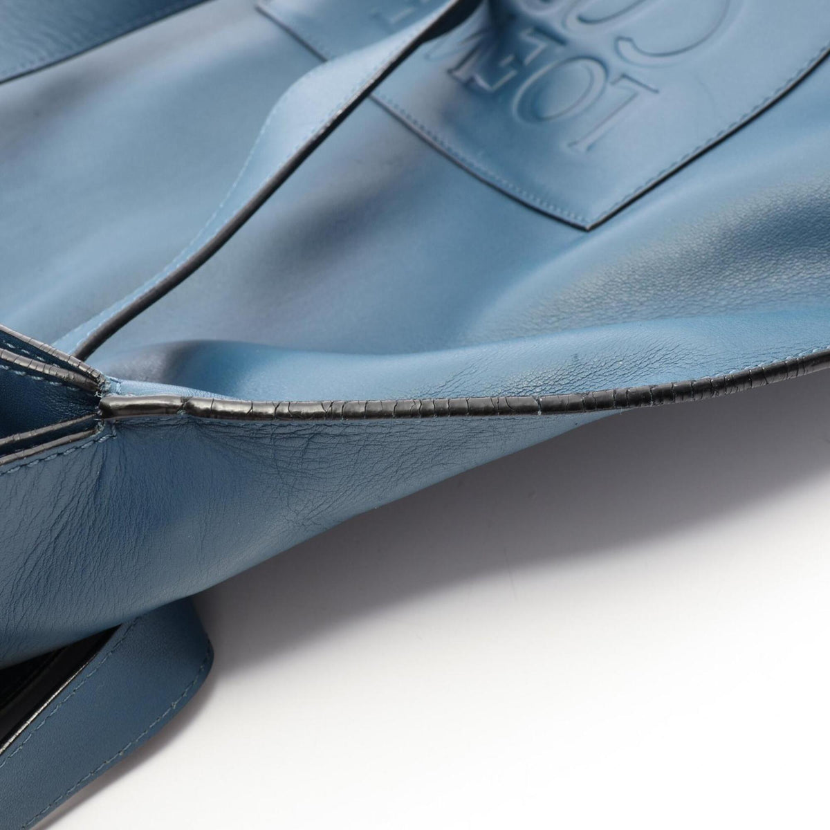 Loewe Blue Leather Handbag Tote Bag (Pre-Owned)