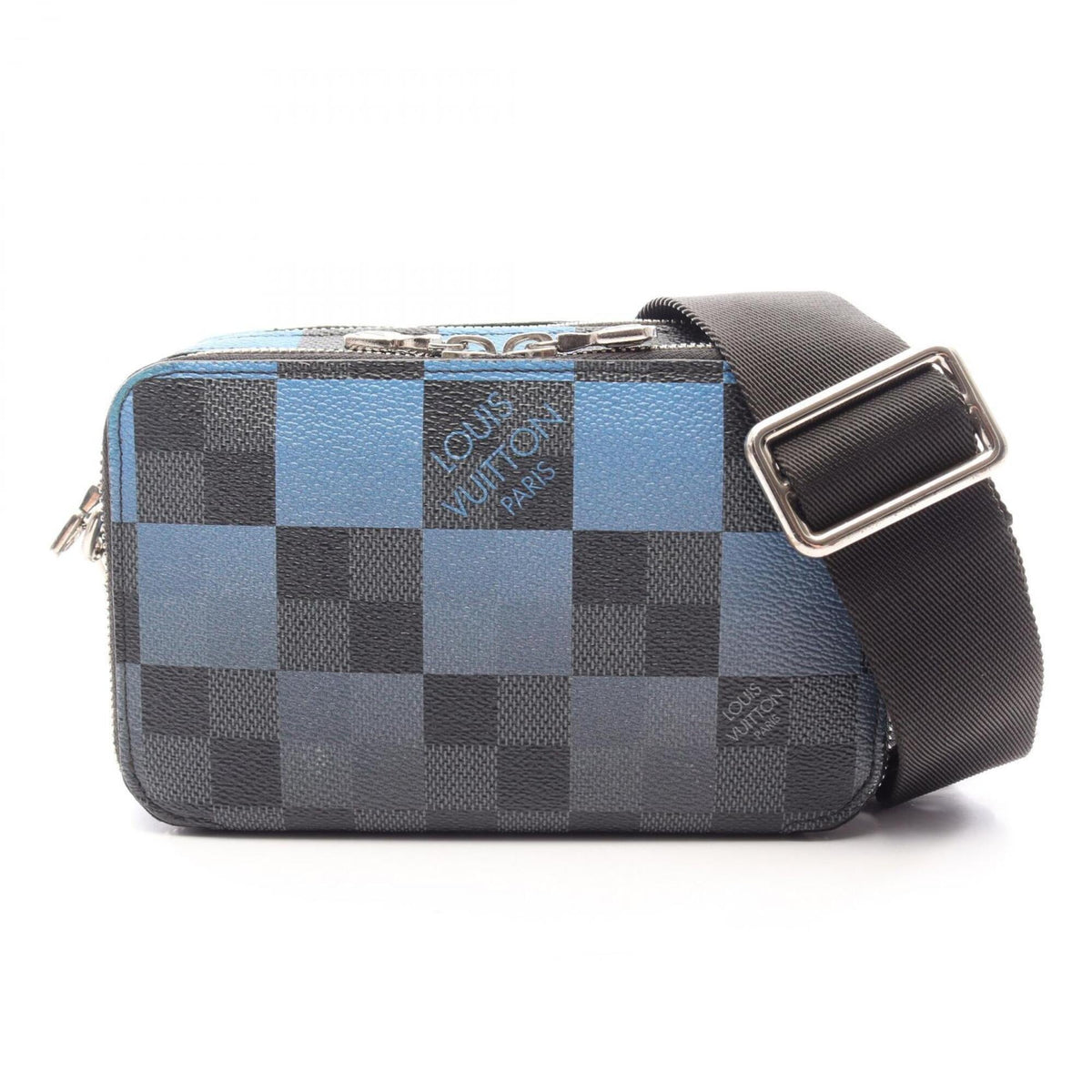 Louis Vuitton Black Blue Damier Graphite Coated Canvas Handbag Shoulder Bag (Pre-Owned)