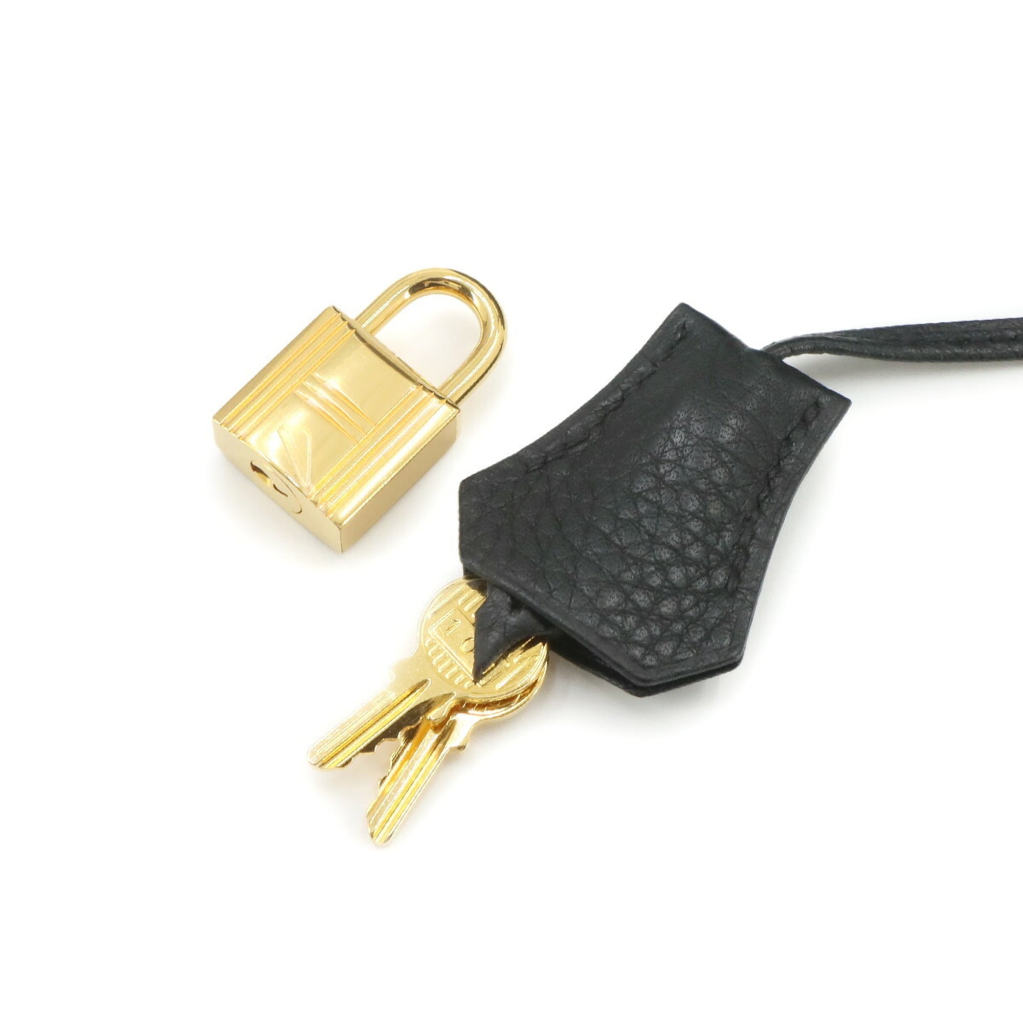 Hermes Black Togo Leather Handbag (Pre-Owned)