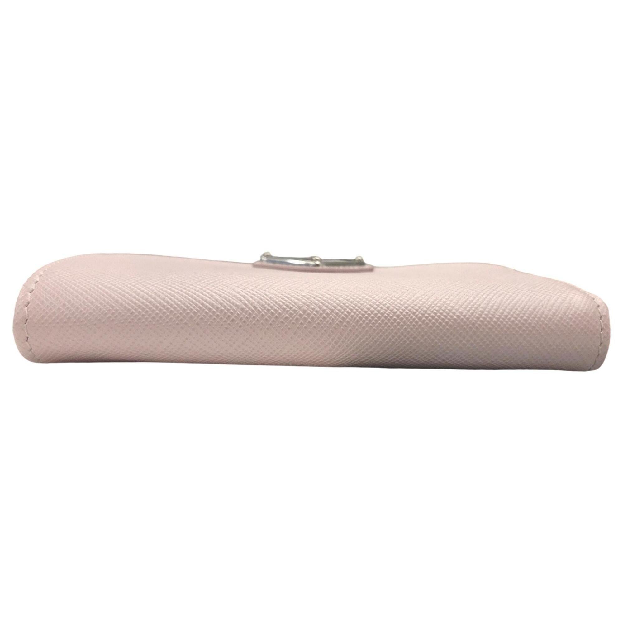 Prada Saffiano Light Pink Leather Coin Purse/Coin Case (Pre-Owned)