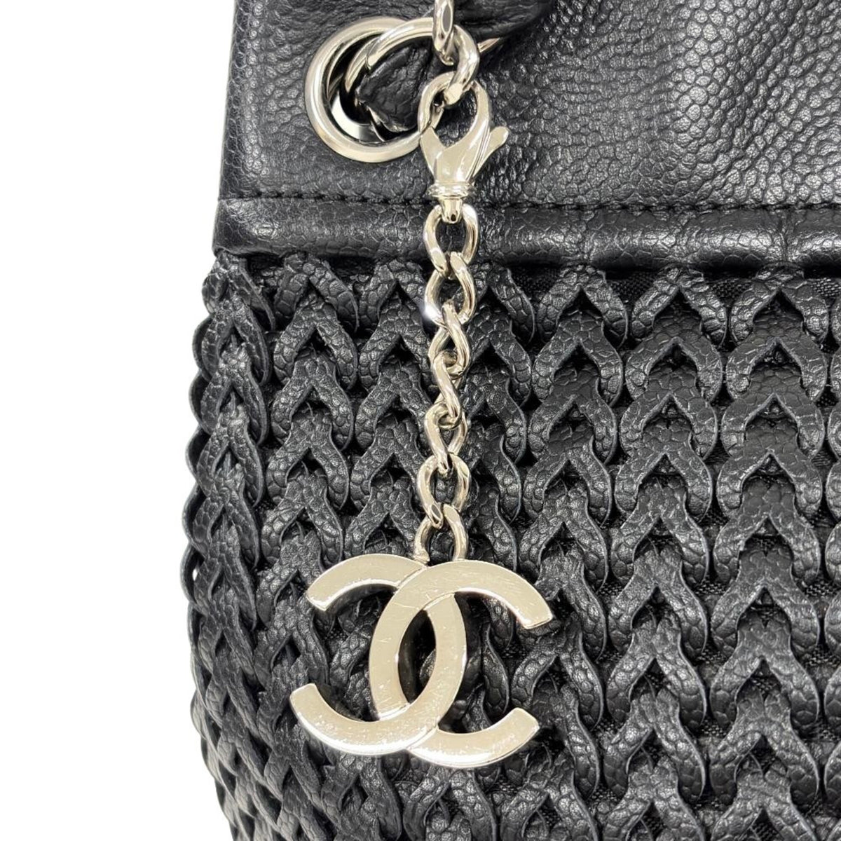 Chanel Black Grained Calfskin Tote Bag (Pre-Owned)