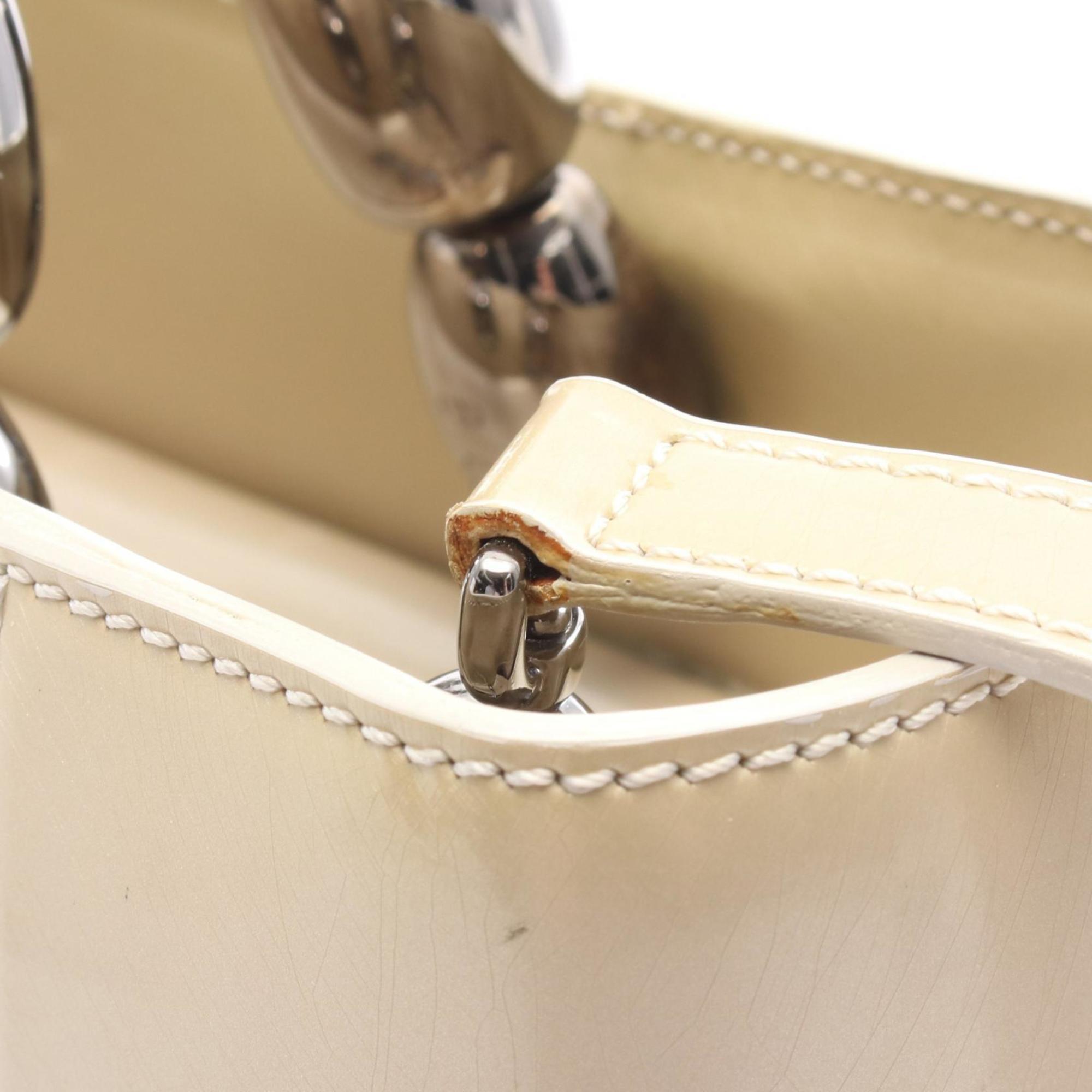 Christian Dior Beige Patent Leather Handbag (Pre-Owned)