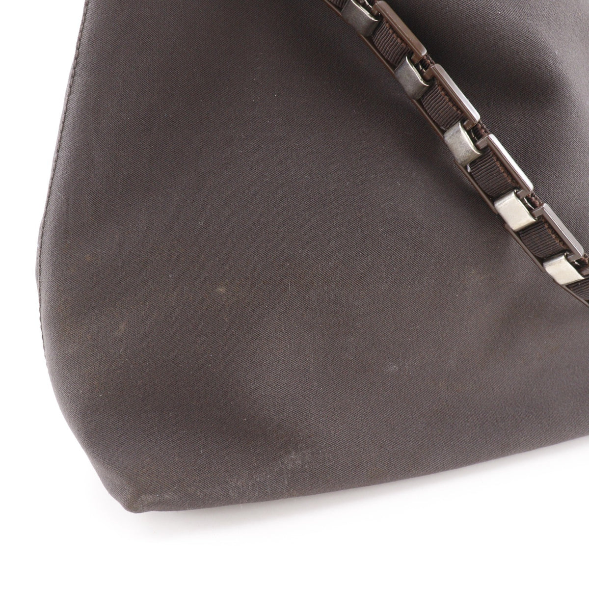 Salvatore Ferragamo Brown Nylon Canvas Shoulder Bag (Pre-Owned)