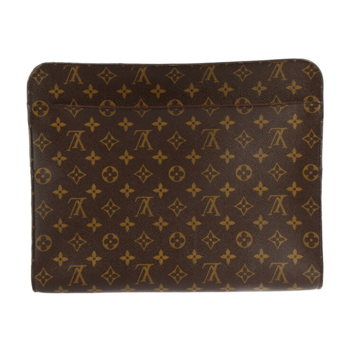 Louis Vuitton Black Brown Pvc Leather Clutch Bag Handbag (Pre-Owned)