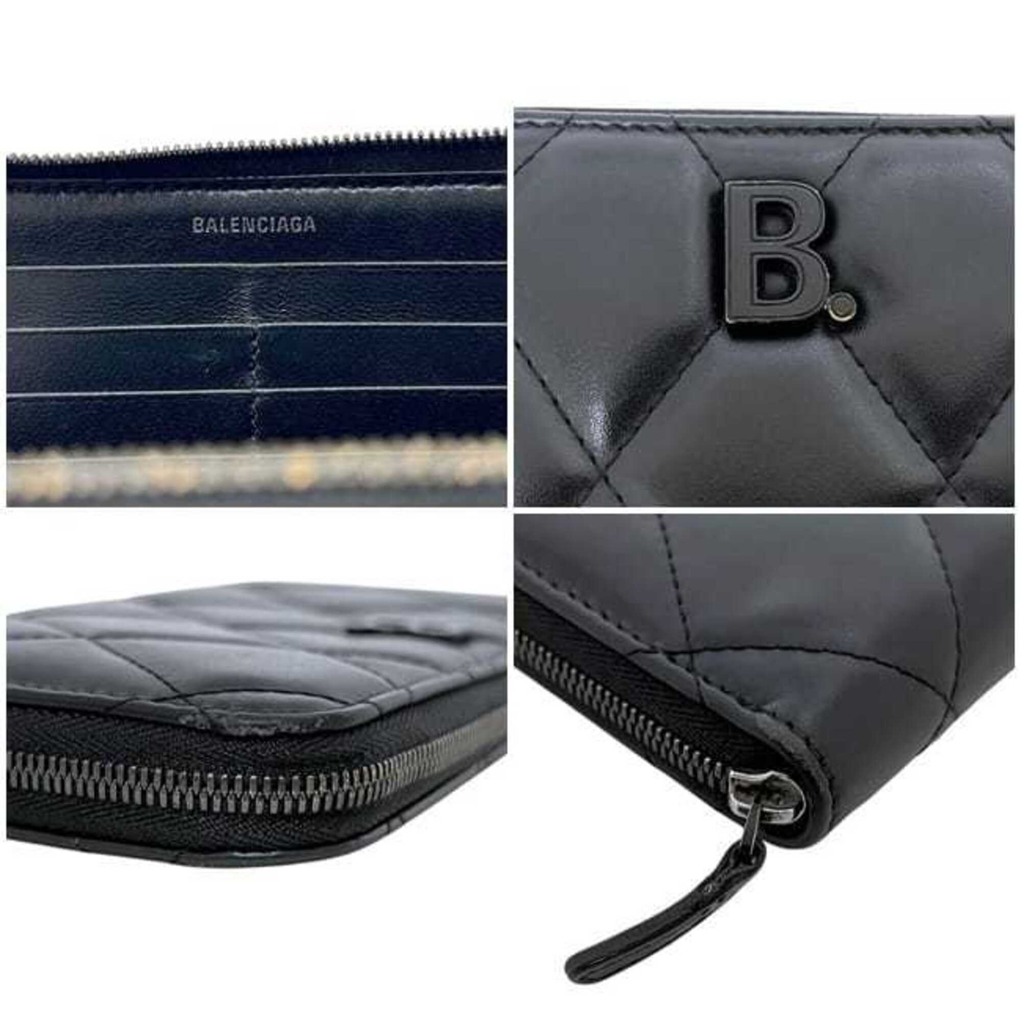 Balenciaga Black Leather Long Wallet (Bi-Fold) (Pre-Owned)