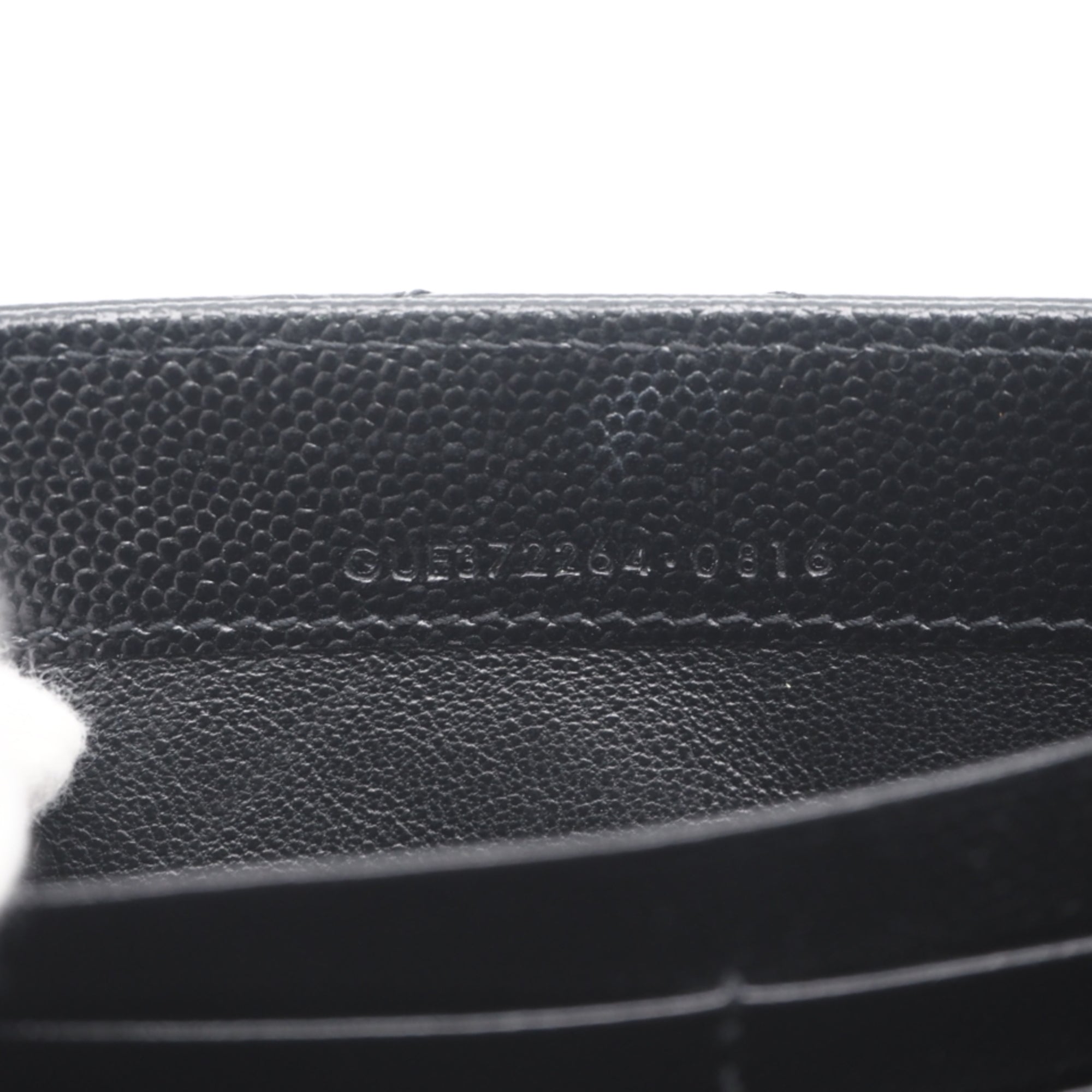 Yves Saint Laurent Black Leather Long Wallet (Bi-Fold) (Pre-Owned)
