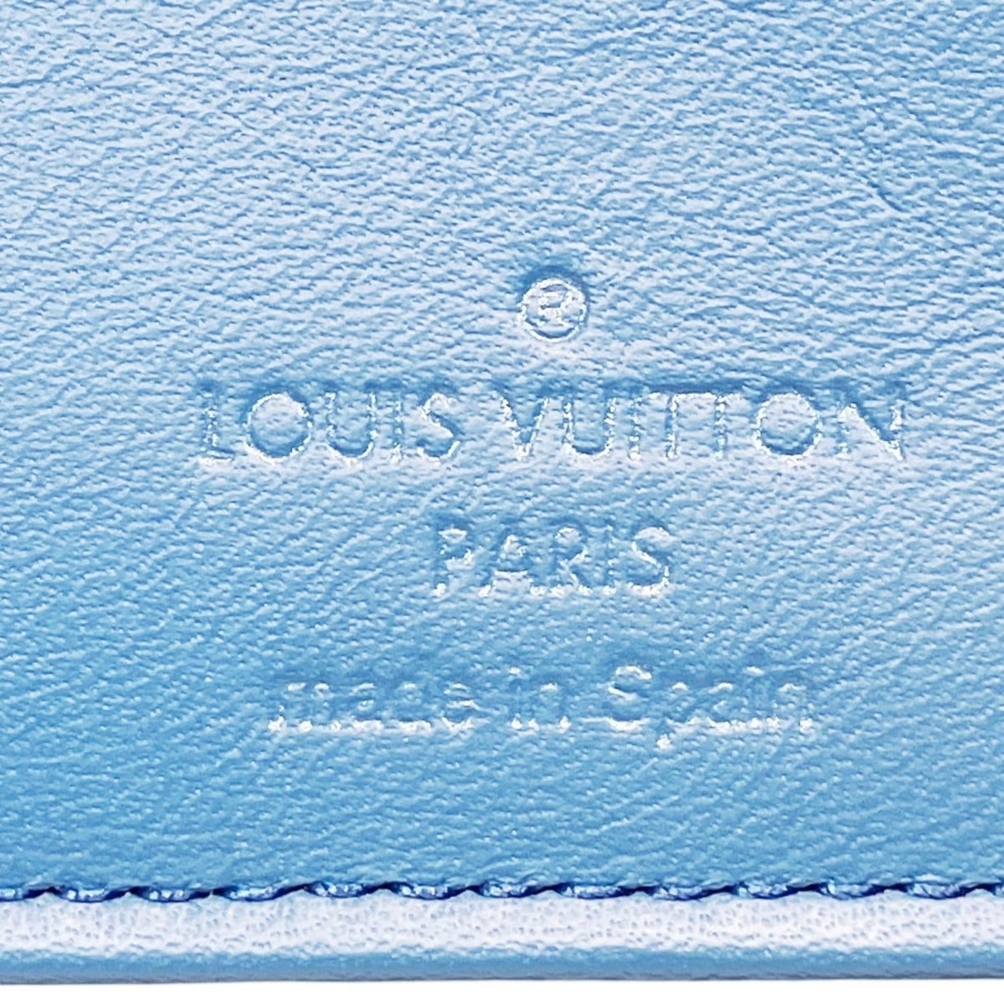 Louis Vuitton Taiga Blue Leather Long Wallet (Bi-Fold) (Pre-Owned)