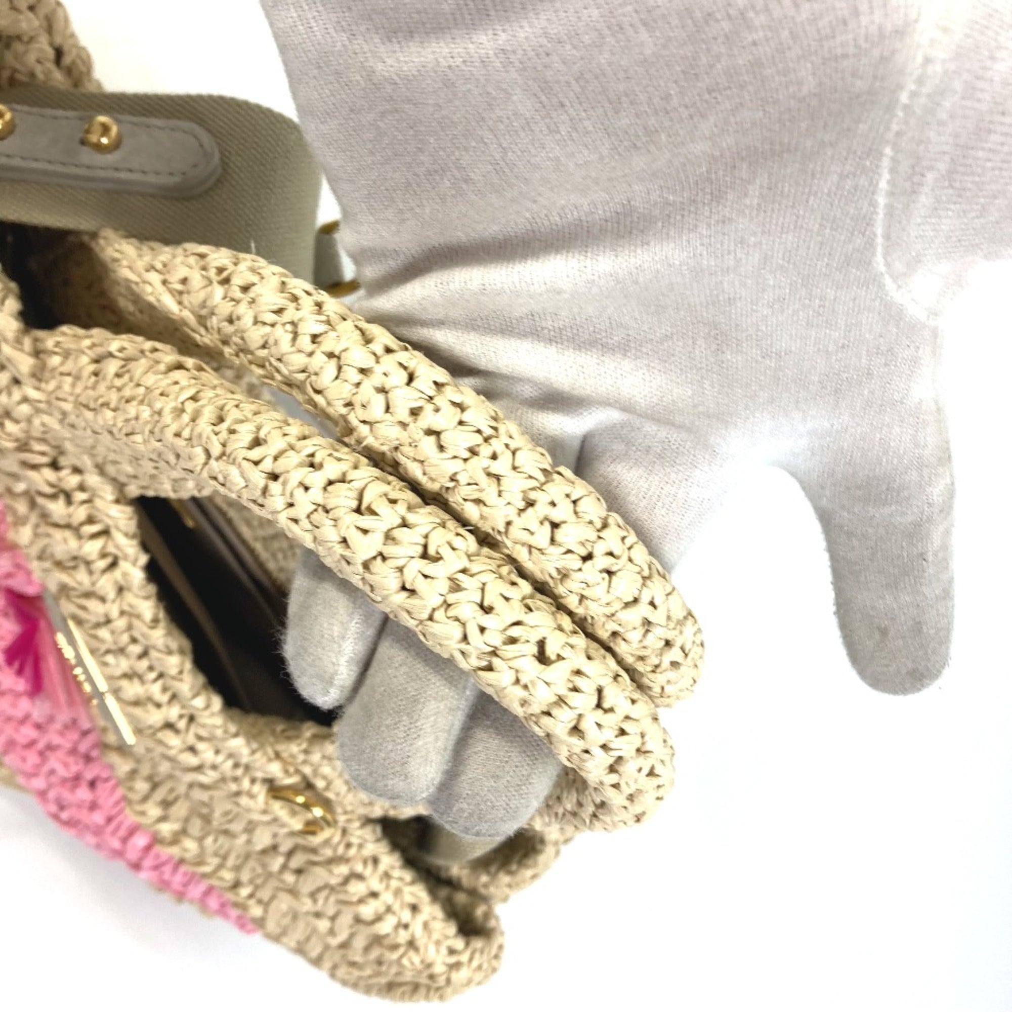 Prada Beige Cloth Handbag (Pre-Owned)