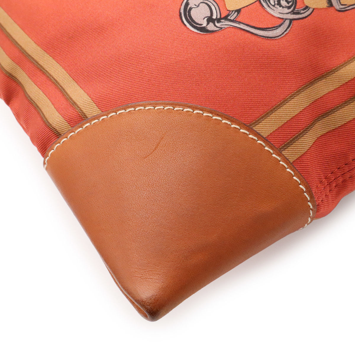 Hermes Brown Multi-Color Silk Leather Shoulder Bag (Pre-Owned)