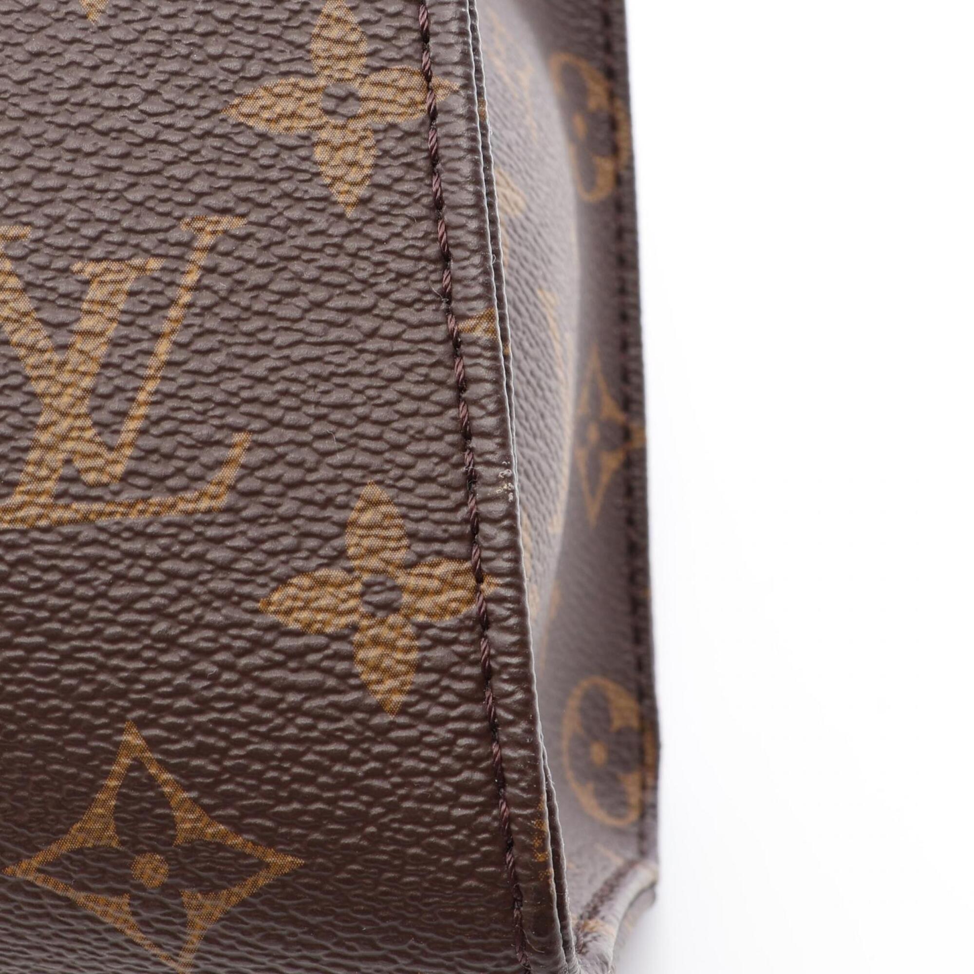 Louis Vuitton Brown Coated Canvas Pvc Monogram Leather Handbag Tote Bag (Pre-Owned)