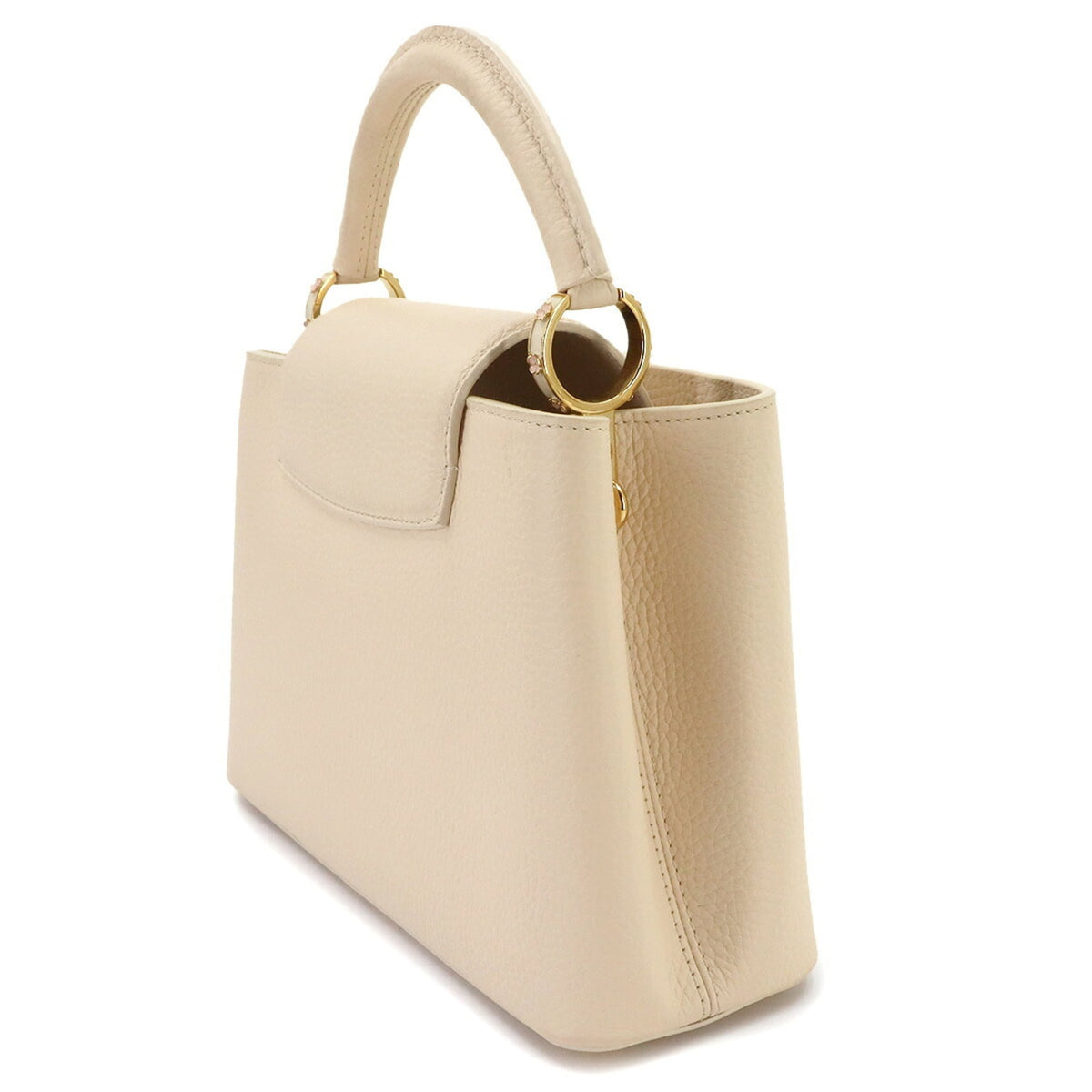 Louis Vuitton Capucines Light Beige Handbag (Pre-Owned)