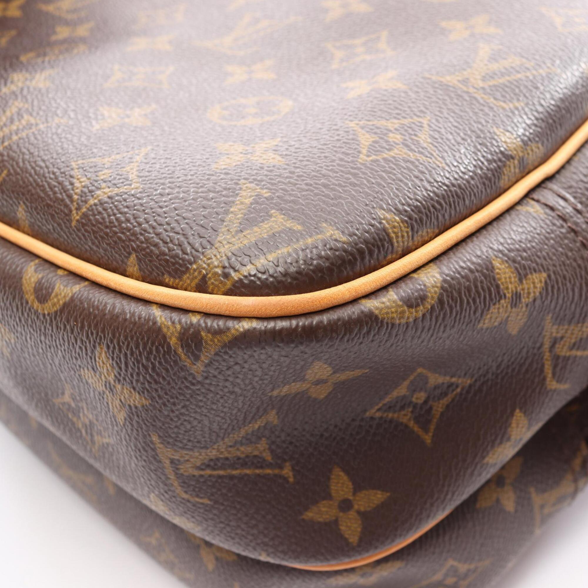 Louis Vuitton Monogram Brown Coated Canvas Leather Handbag Shoulder Bag (Pre-Owned)
