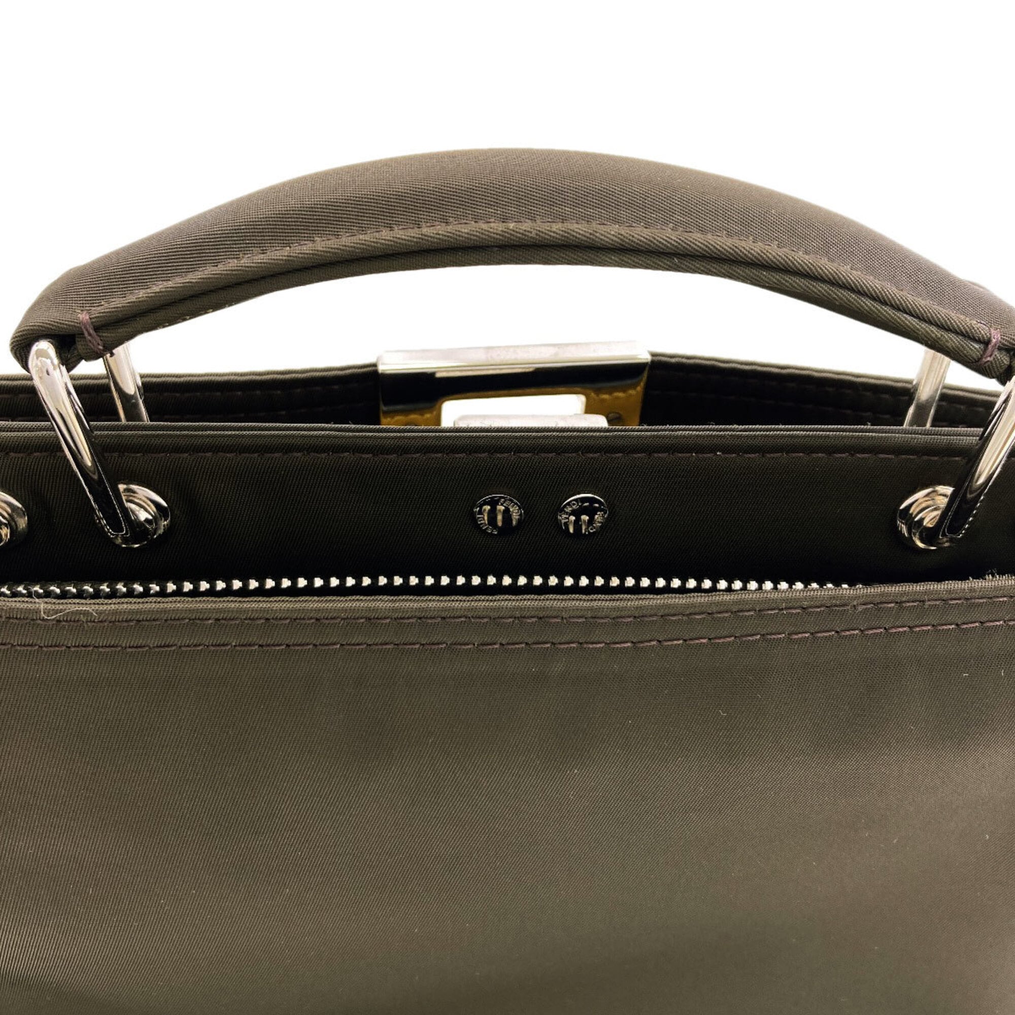 Fendi Khaki Nylon Handbag (Pre-Owned)
