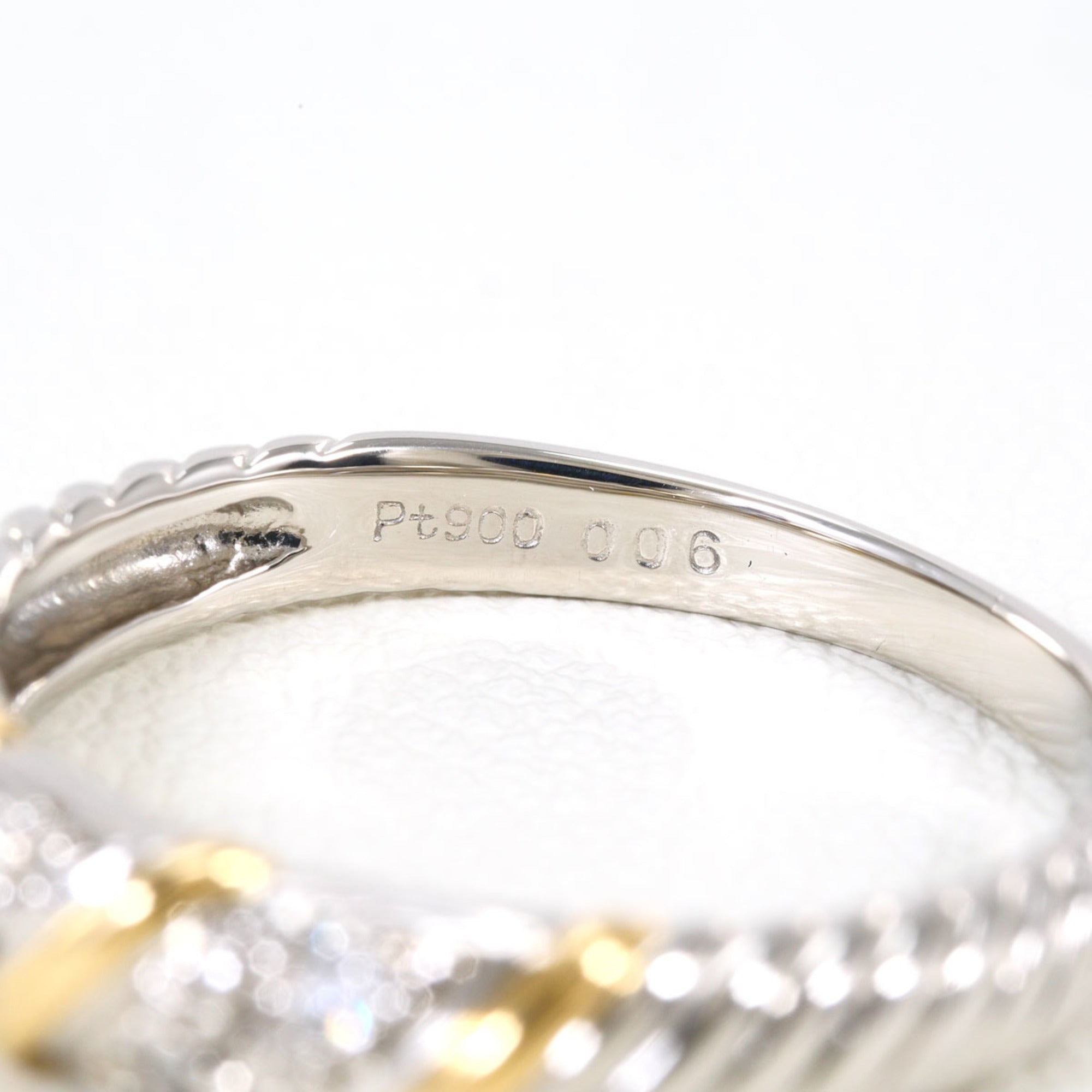 Unbranded Platinum Yellow Gold Yellow Gold (18K) Platinum 900 Band Ring (Pre-Owned)