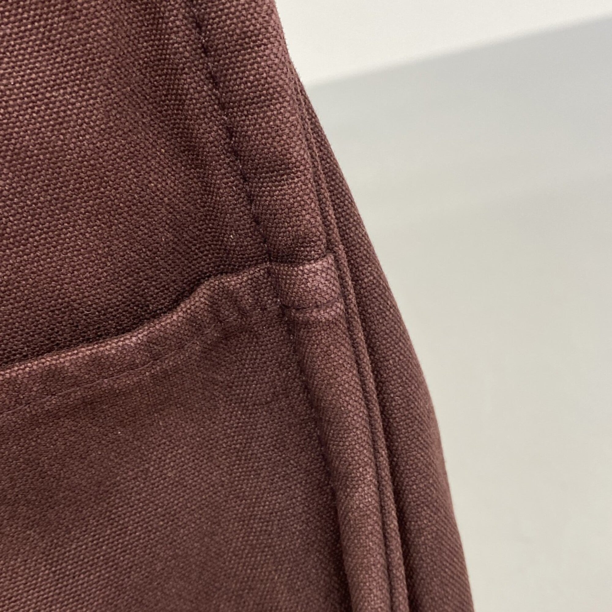 Hermes Bordeaux Canvas Tote Bag (Pre-Owned)