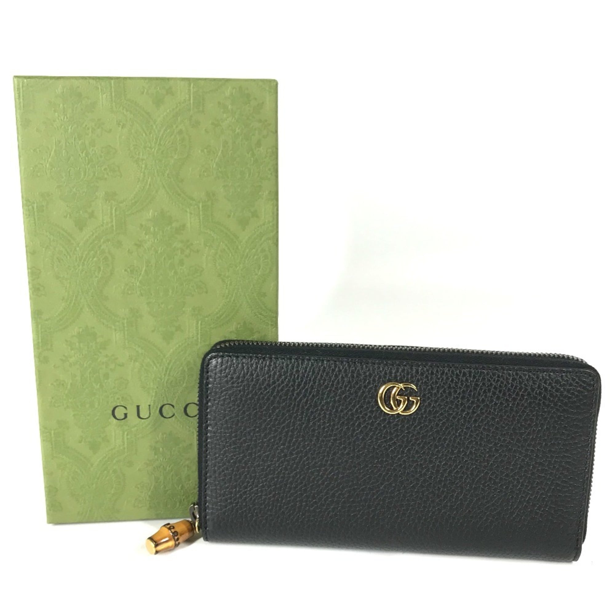 Gucci Navy Leather Long Wallet (Bi-Fold) (Pre-Owned)