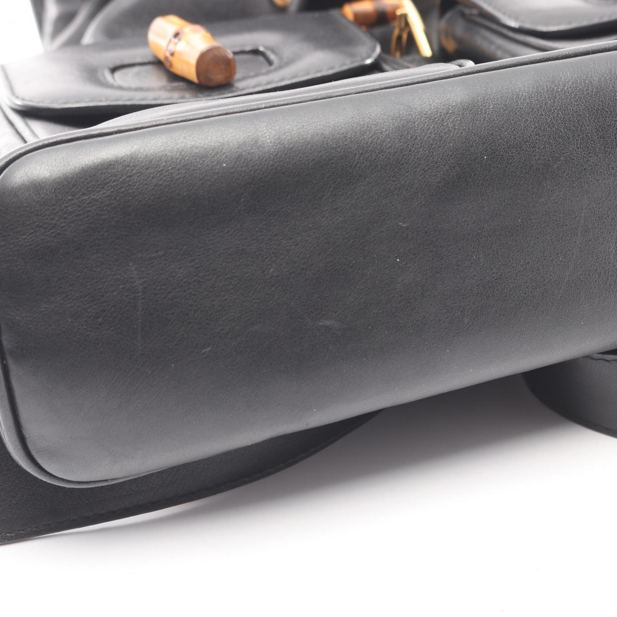 Gucci Black Leather Backpack (Pre-Owned)