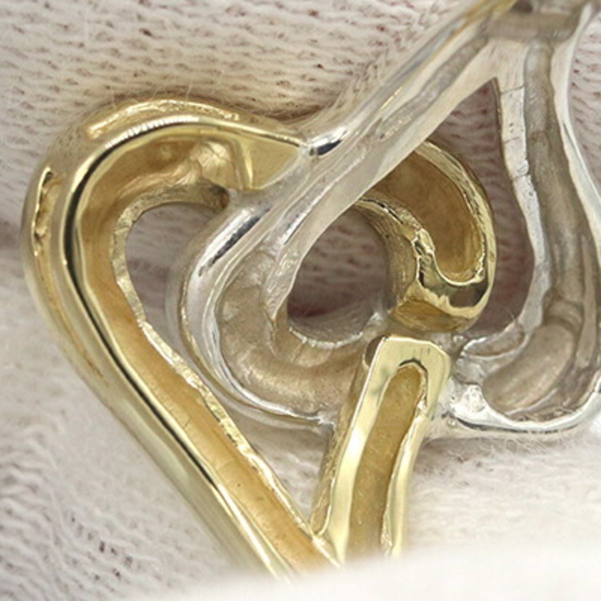Tiffany Heart Yellow Gold (18K) Sterling Silver 925 Band Ring (Pre-Owned)