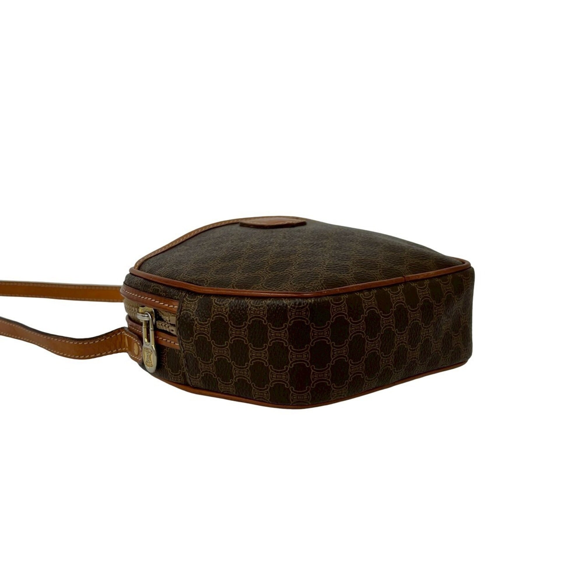 Celine Brown Leather Pvc Pochette Shoulder Bag (Pre-Owned)