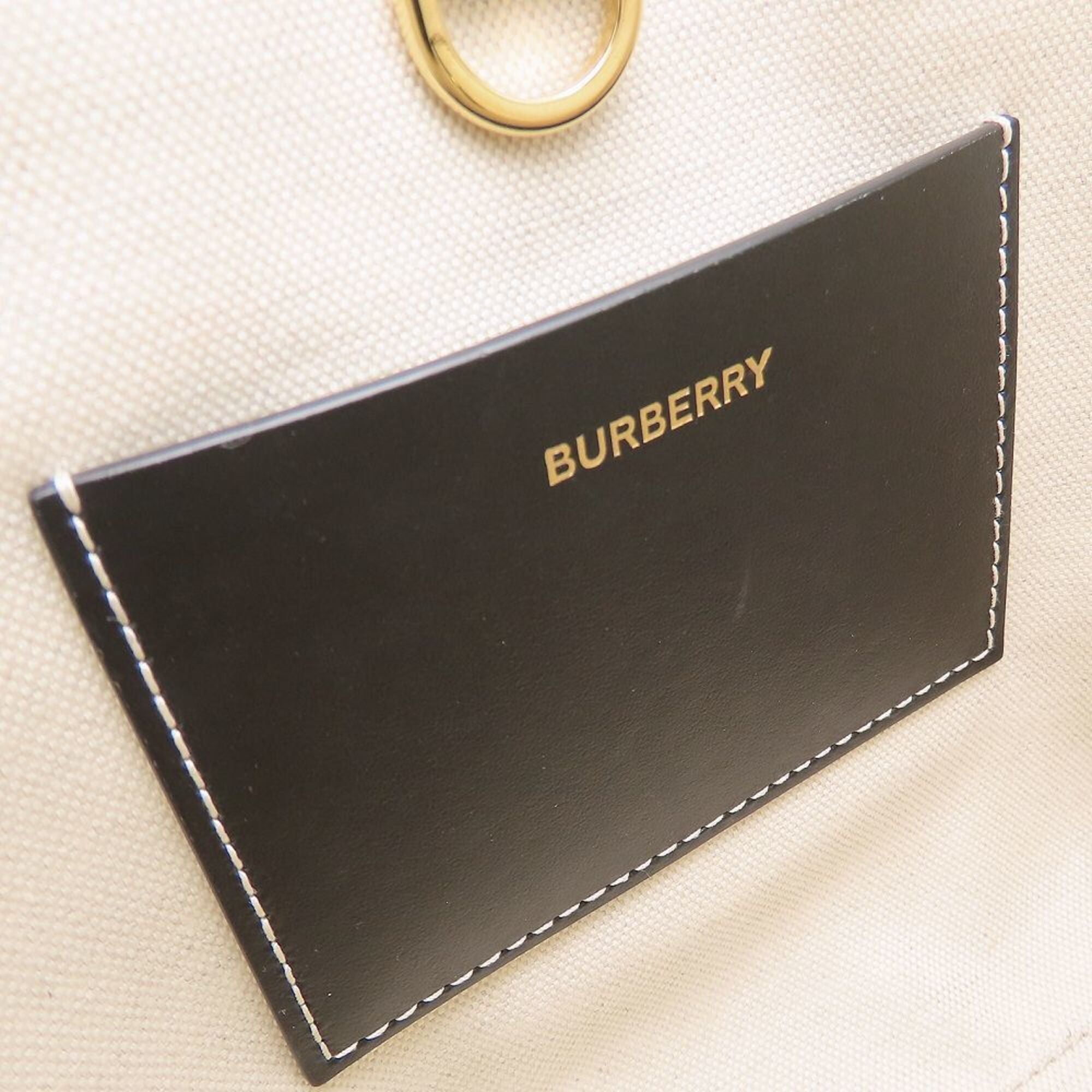 Burberry Black Canvas Leather Shoulder Bag (Pre-Owned)