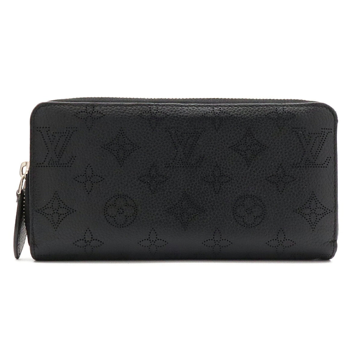 Louis Vuitton Noir Leather Long Wallet (Bi-Fold) (Pre-Owned)