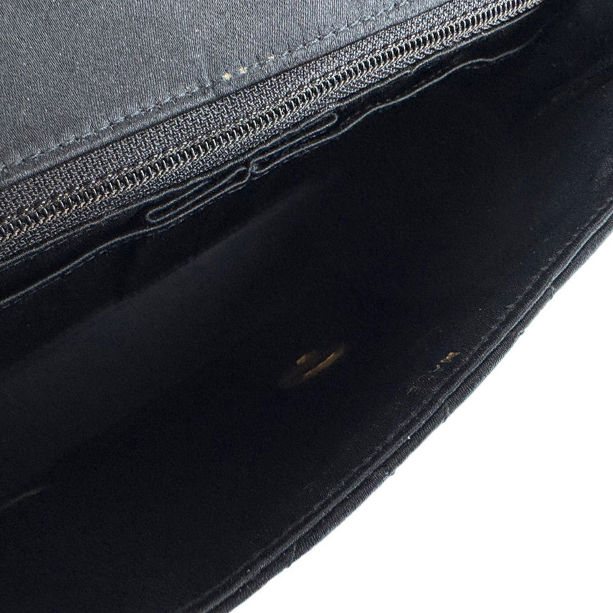 Chanel Black Satin Shoulder Bag (Pre-Owned)