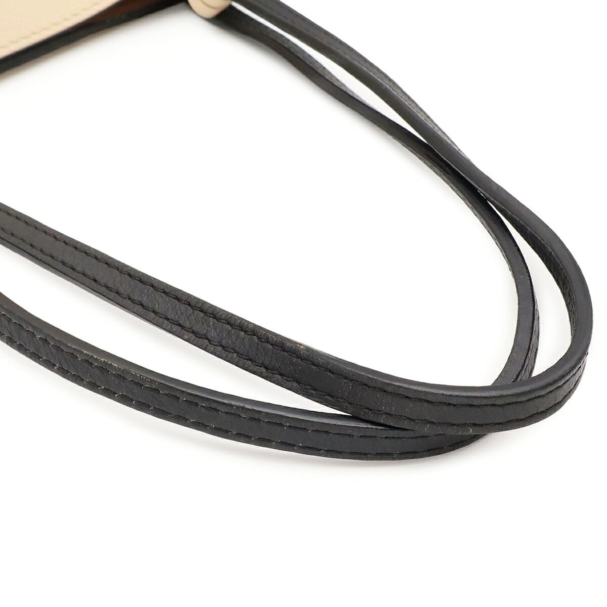 Louis Vuitton Beige Bicolor Black Noir Vanilla Leather Shoulder Bag Tote Bag (Pre-Owned)