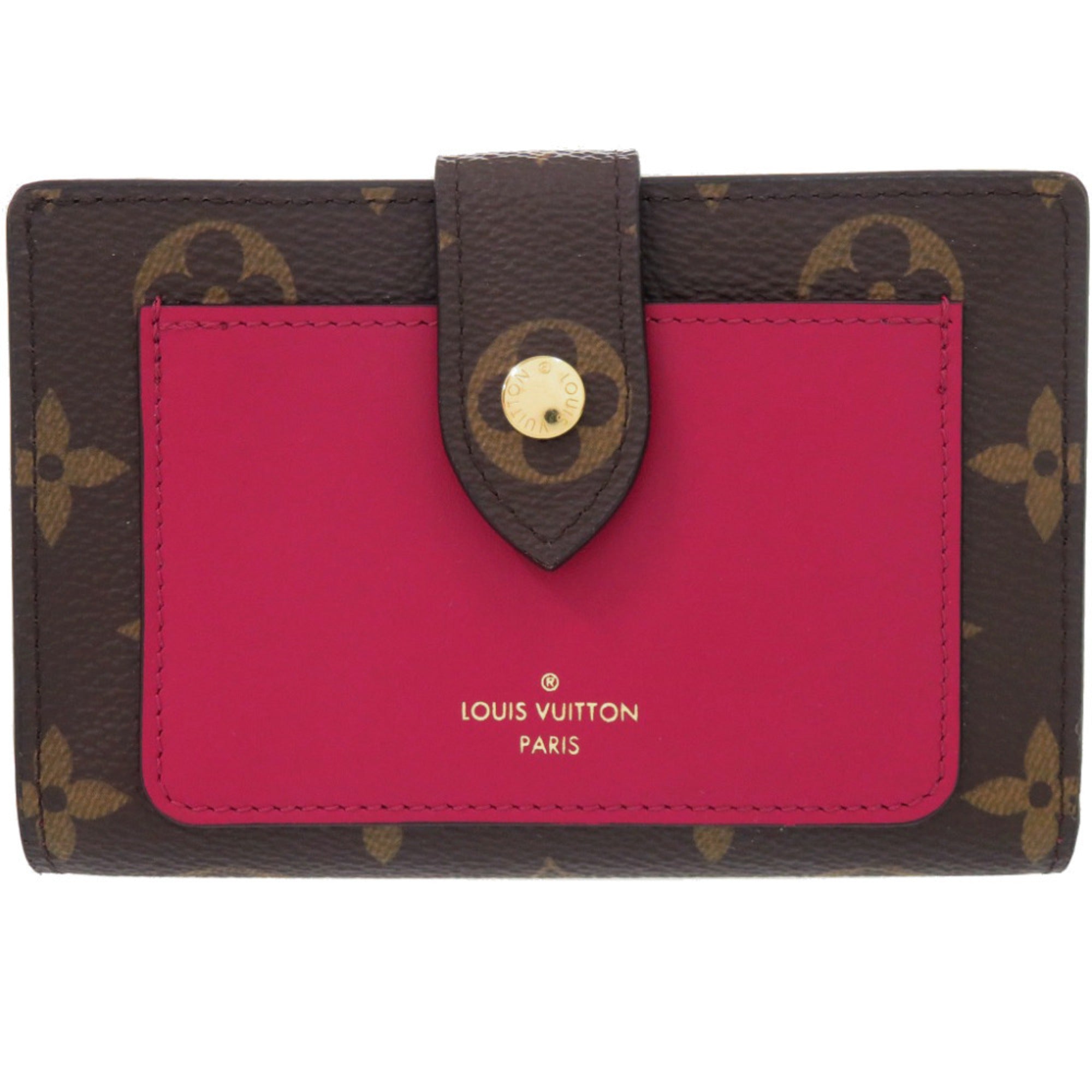 Louis Vuitton Brown Fuchsia Monogram Monogram Wallet (Bi-Fold) (Pre-Owned)