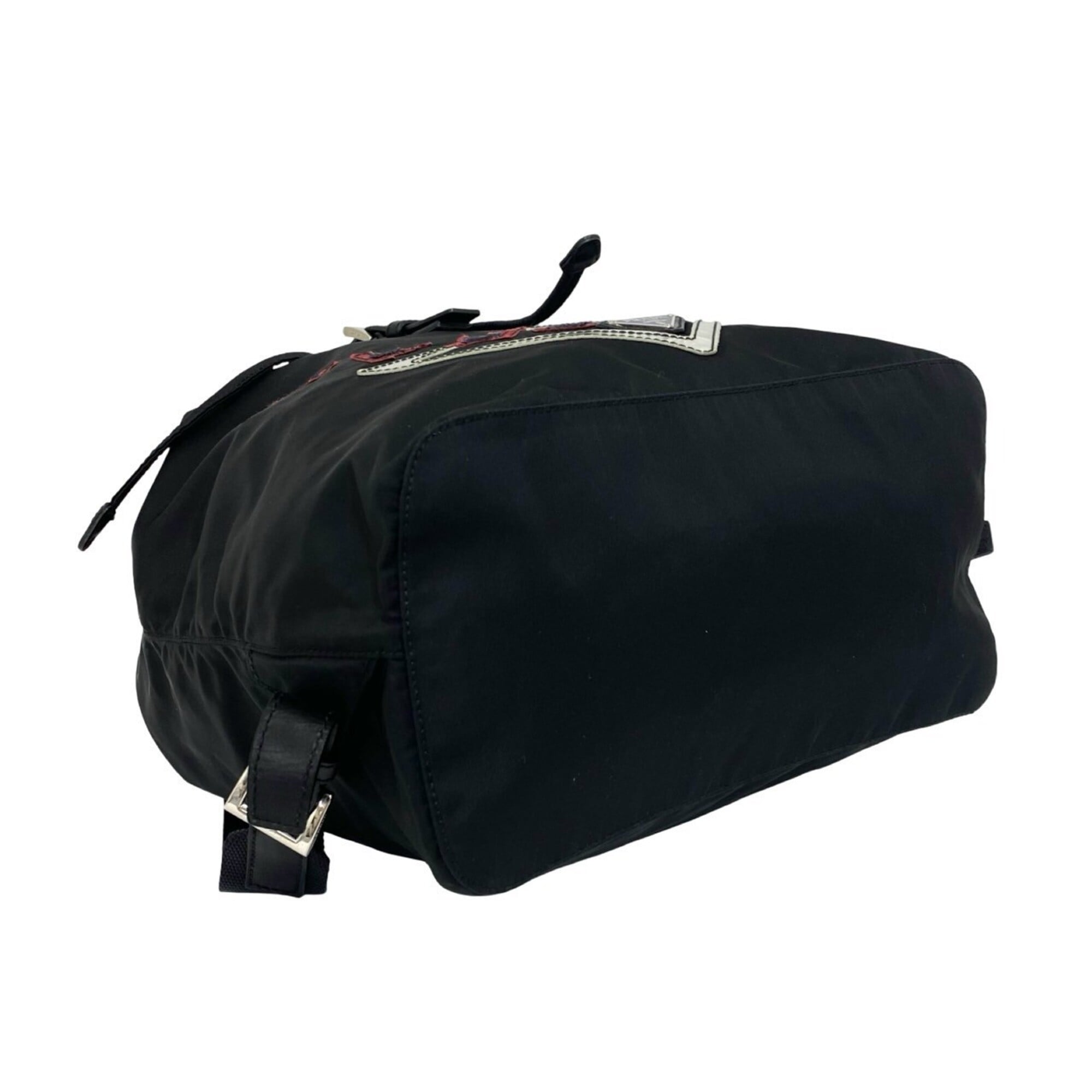 Prada Black Nylon Leather Backpack (Pre-Owned)