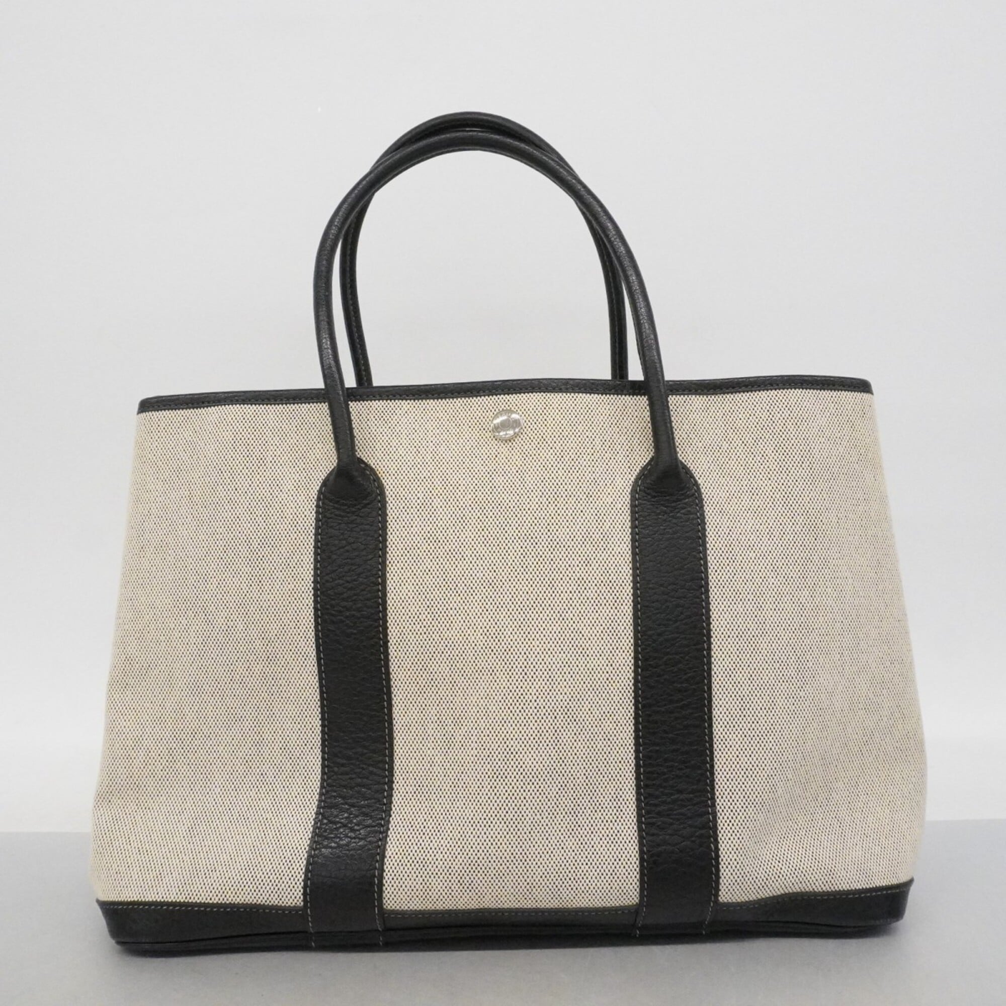 Hermes Black Toile H Tote Bag (Pre-Owned)