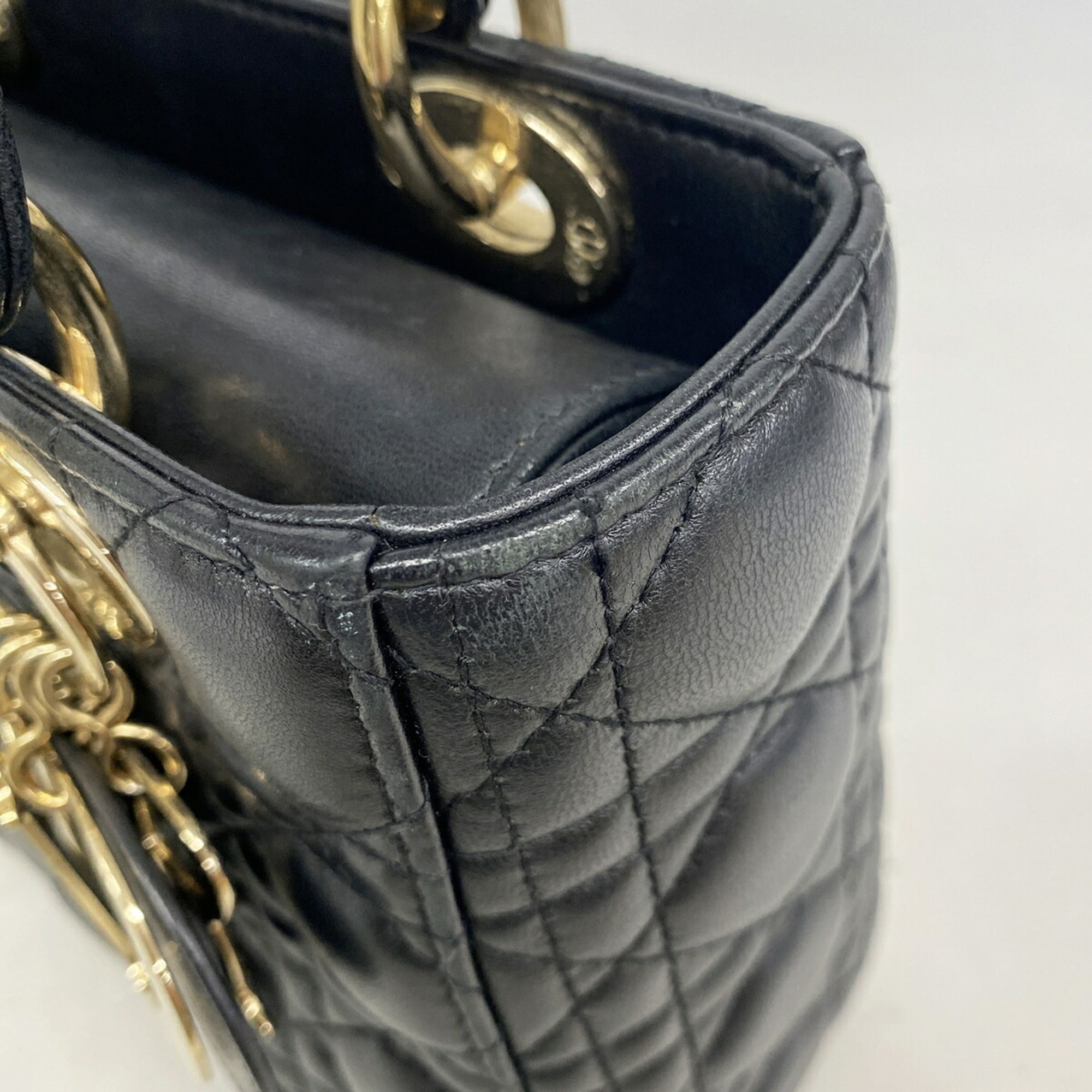Christian Dior Black Leather Handbag (Pre-Owned)