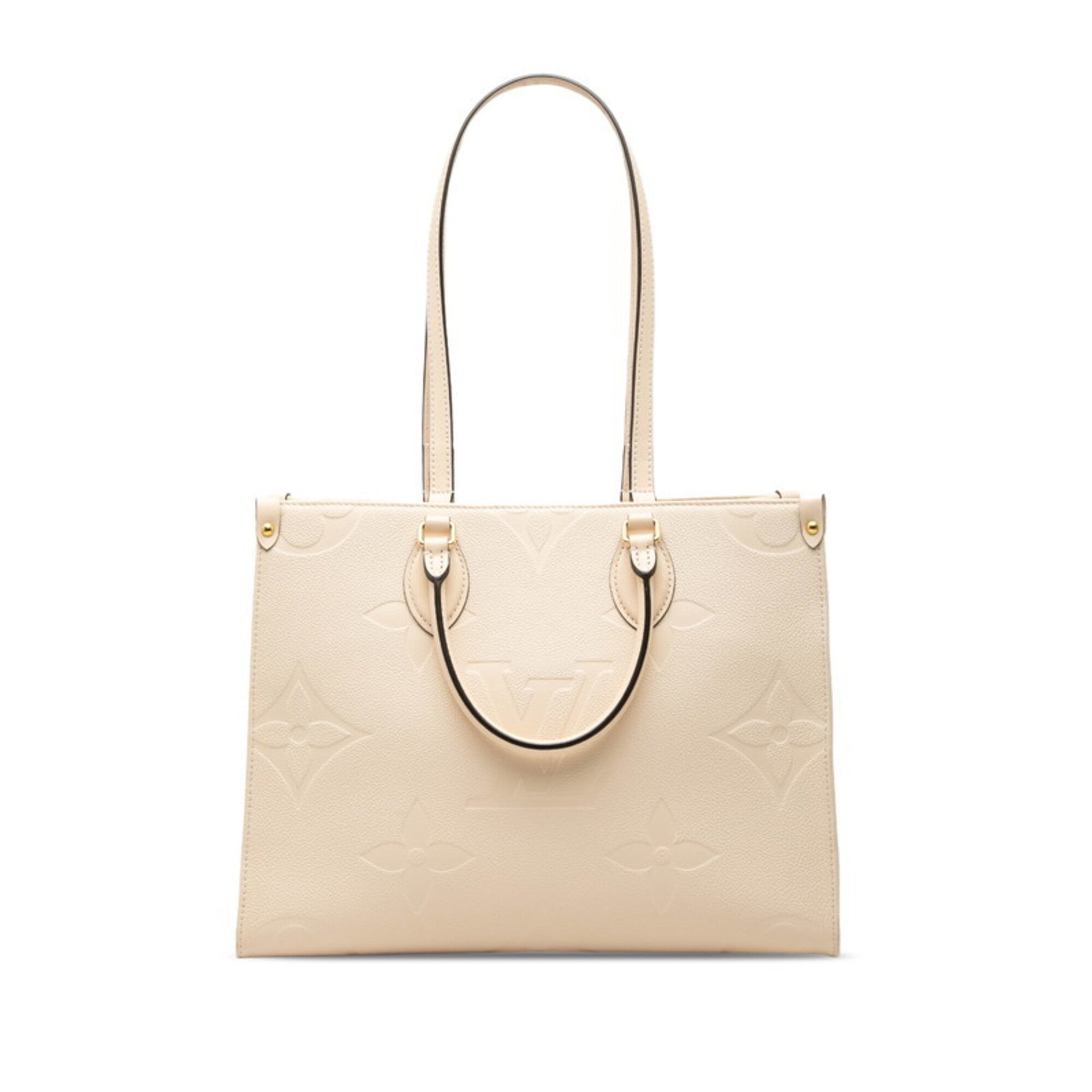 Louis Vuitton Cream Ivory Leather Handbag Tote Bag (Pre-Owned)