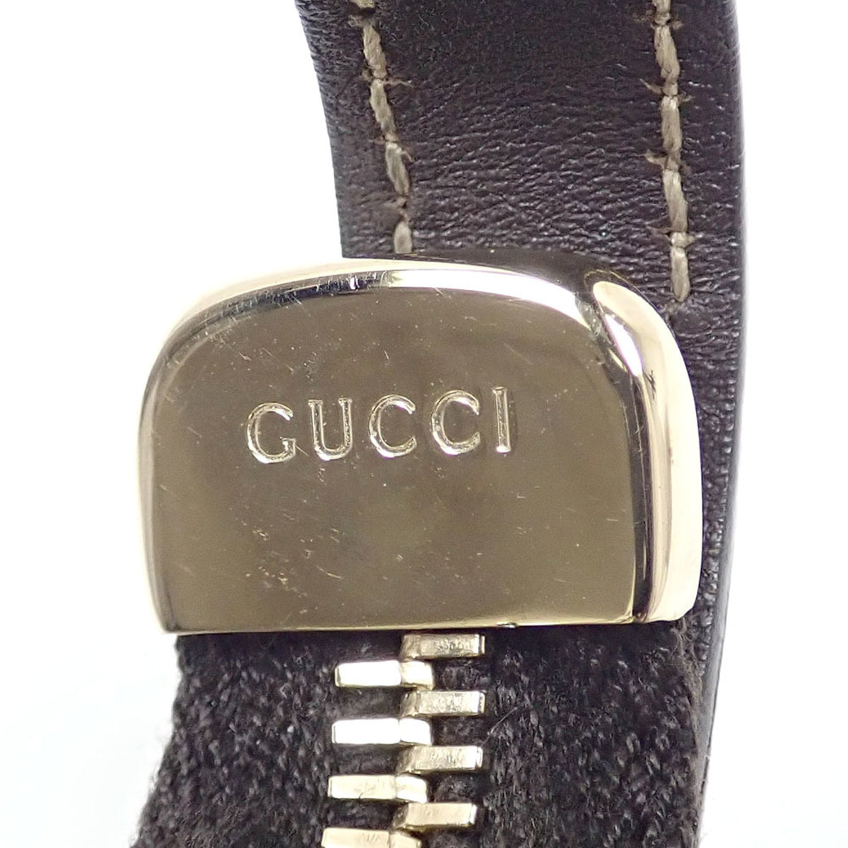 Gucci Beige Brown Gg Canvas Leather Shoulder Bag (Pre-Owned)