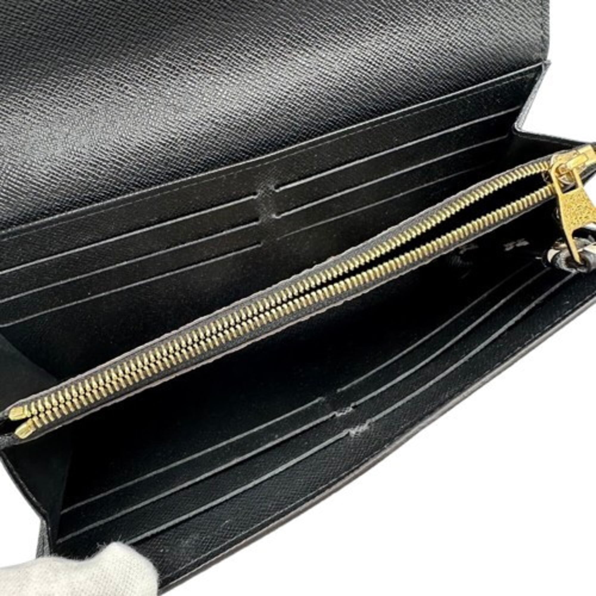 Louis Vuitton Black Brown Pvc Long Wallet (Bi-Fold) (Pre-Owned)