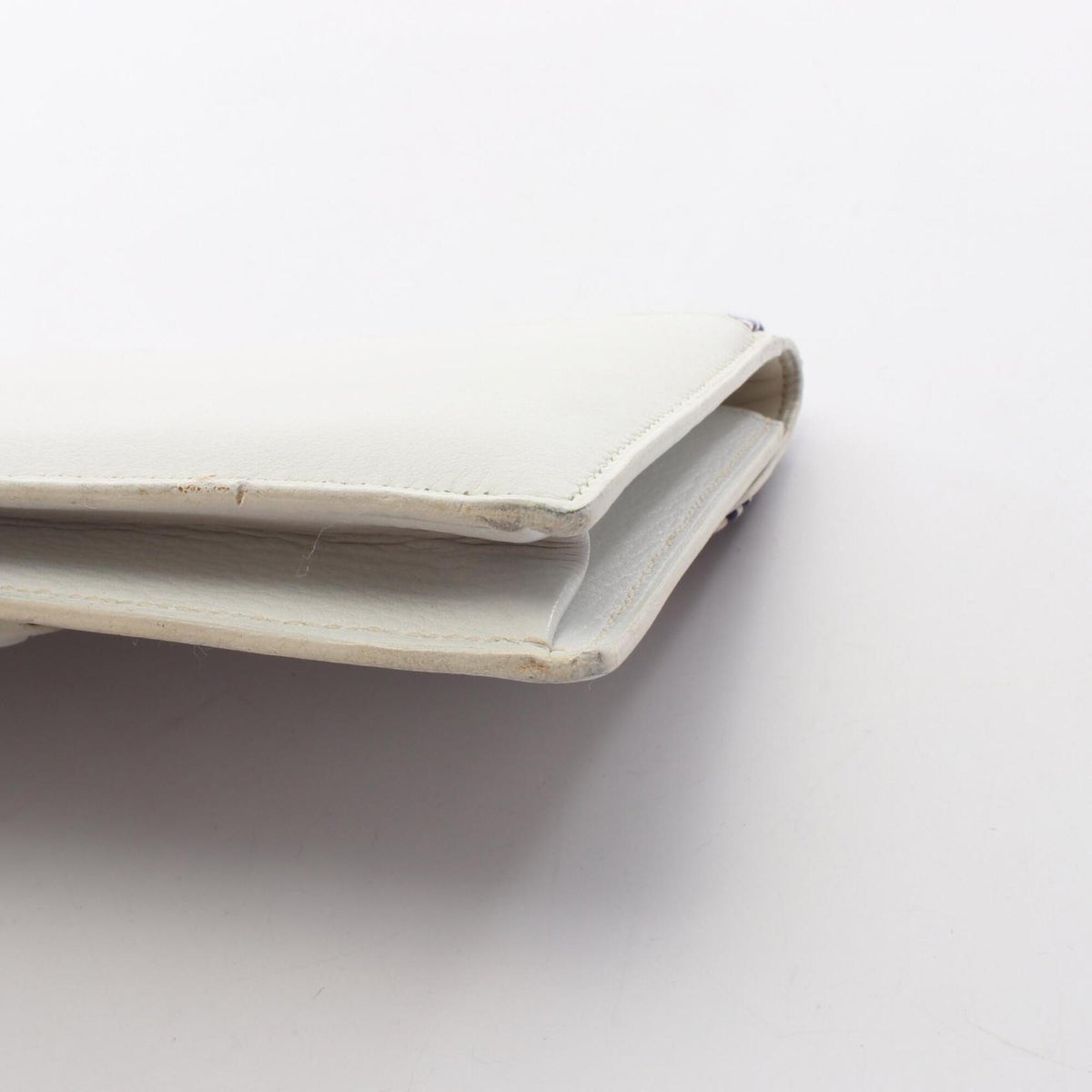 Hermes White Leather Clutch Bag Handbag (Pre-Owned)
