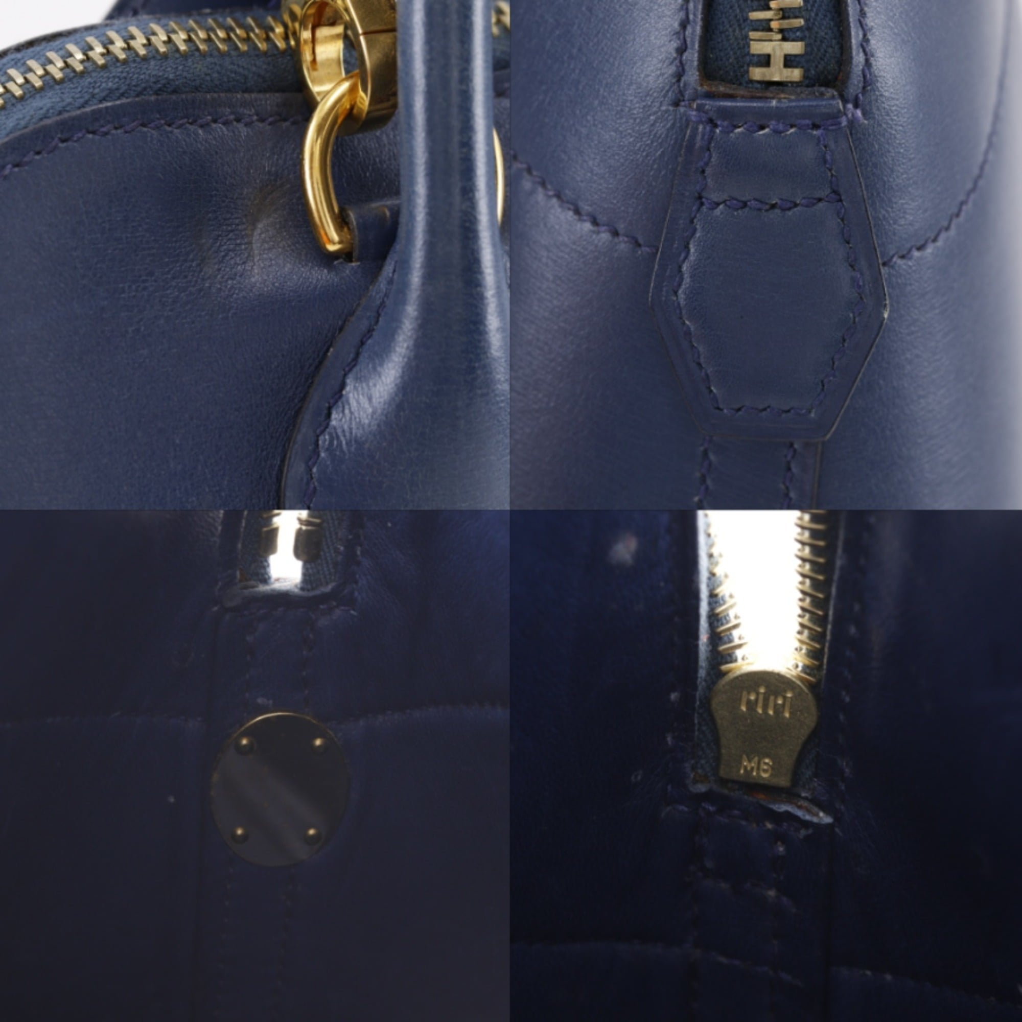 Hermes Bolide Blue Marine Navy Handbag (Pre-Owned)